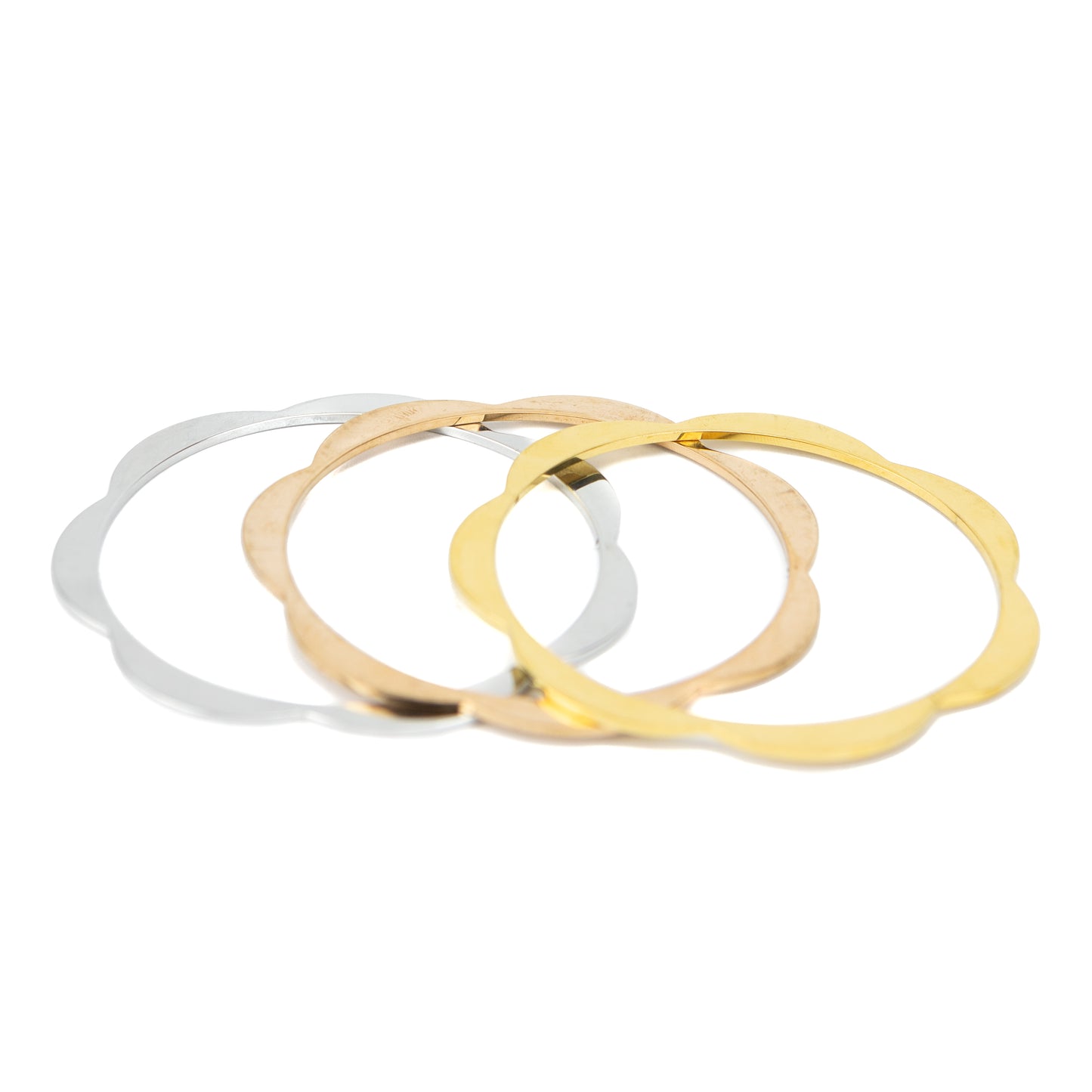 Kate Spade Tri-Tone Slender Scallops Bangle Set p7