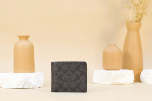 COACH CY394 ID BILL SIGNATURE CHARCOAL BLACK