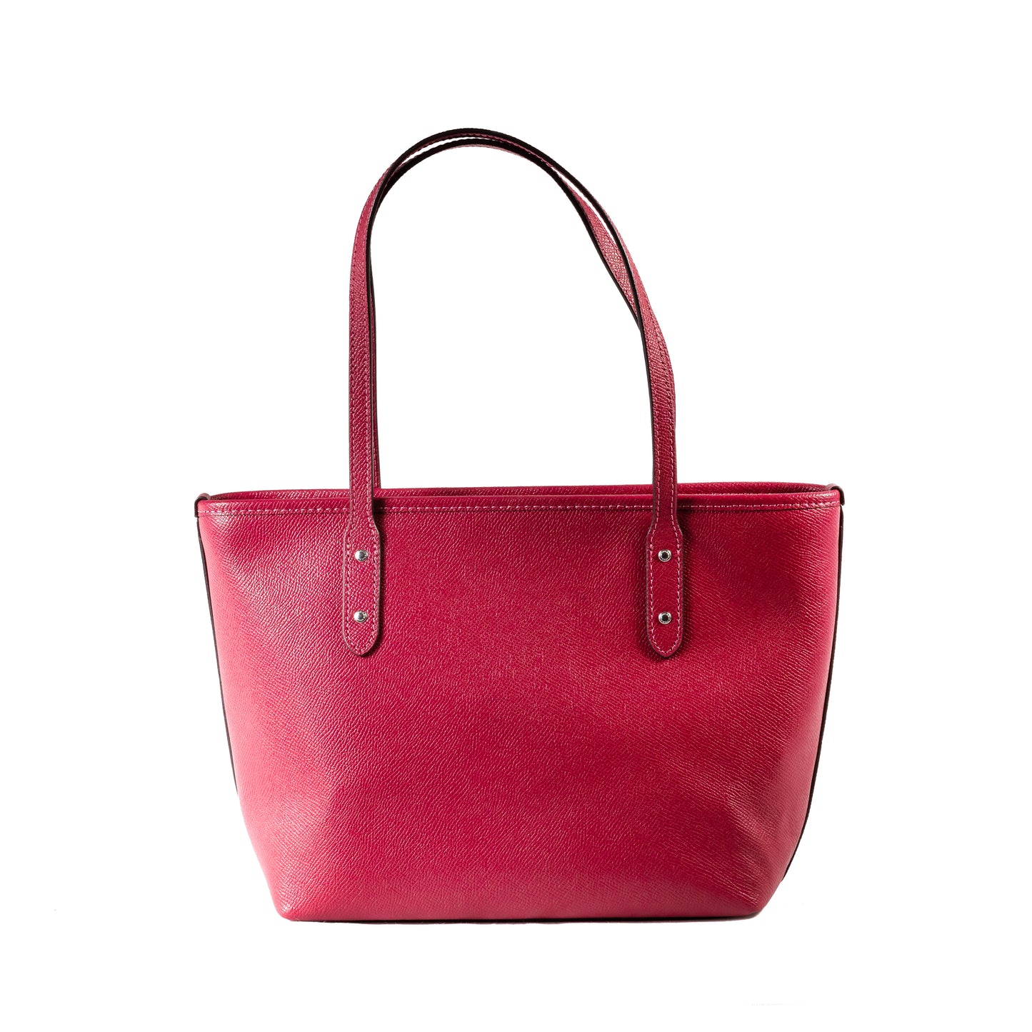 Coach Crossgrain Leather City Tote Handbag True Red