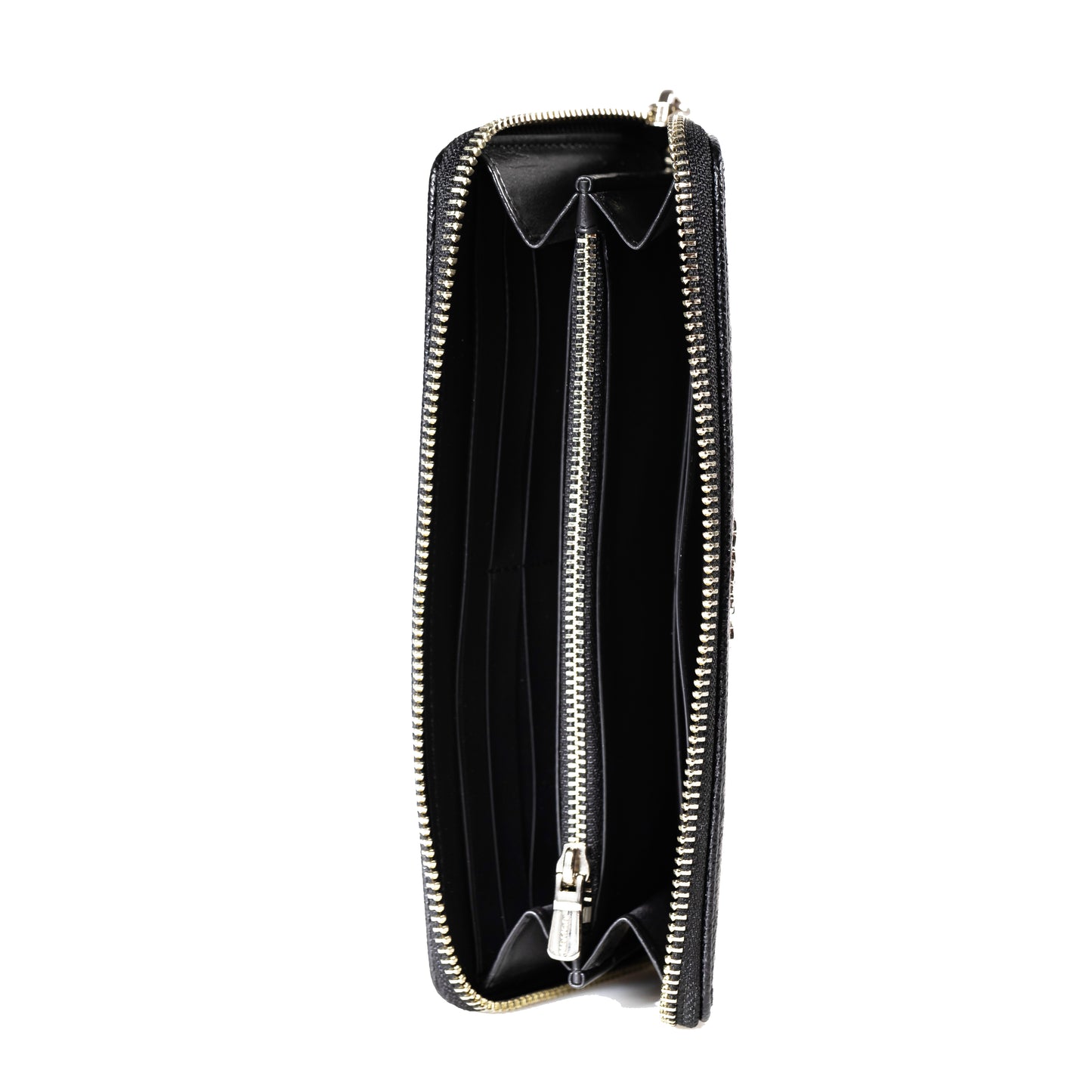 Coach Long Wallet Slim Accordion Zip Wallet In Signature Jacquard Smoke Black
