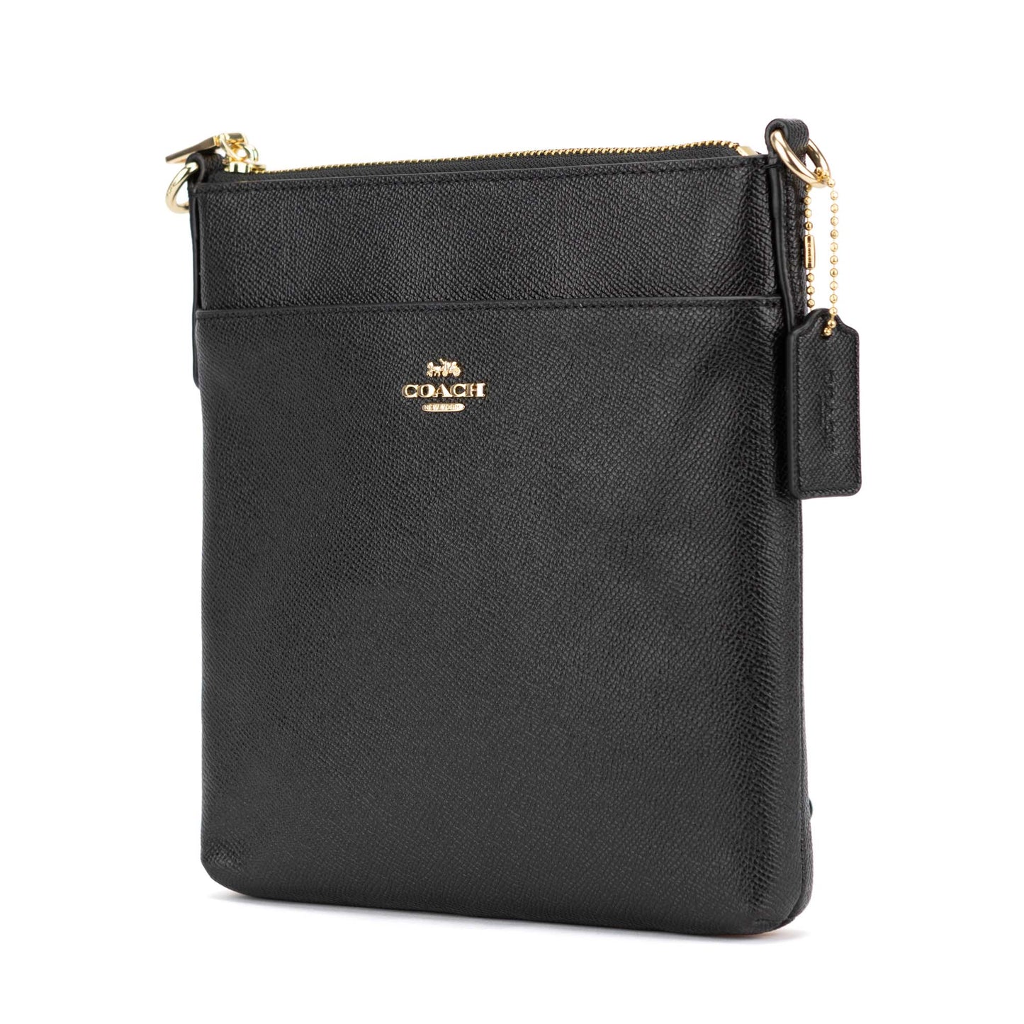 Coach - Kitt Crossgrain Leather Crossbody - Black/Gold - 41320 GDBLK