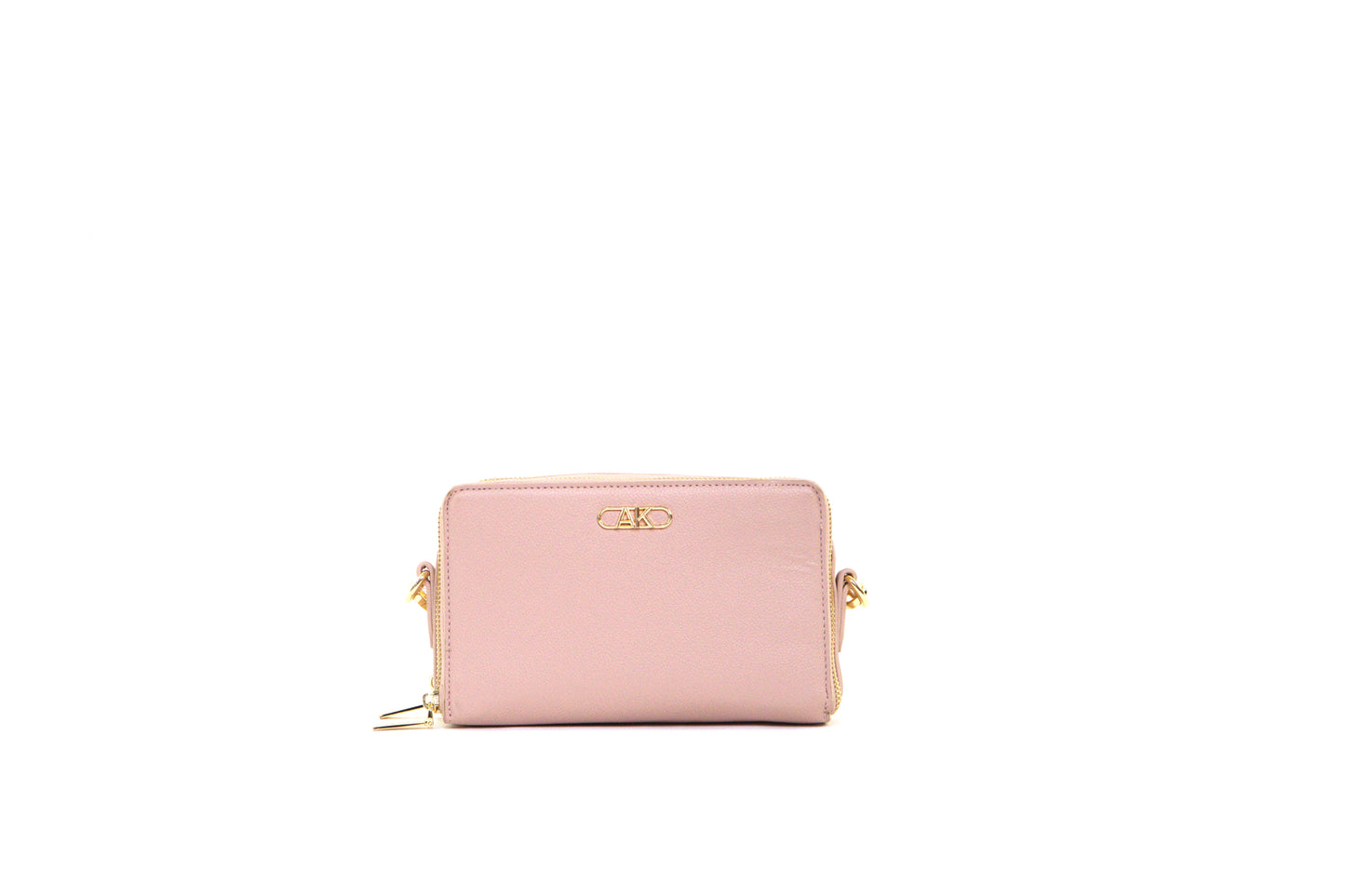 ANNE KLEIN AKH5345 DOUBLE ZIP CAMERA CROSSBODY ROSE