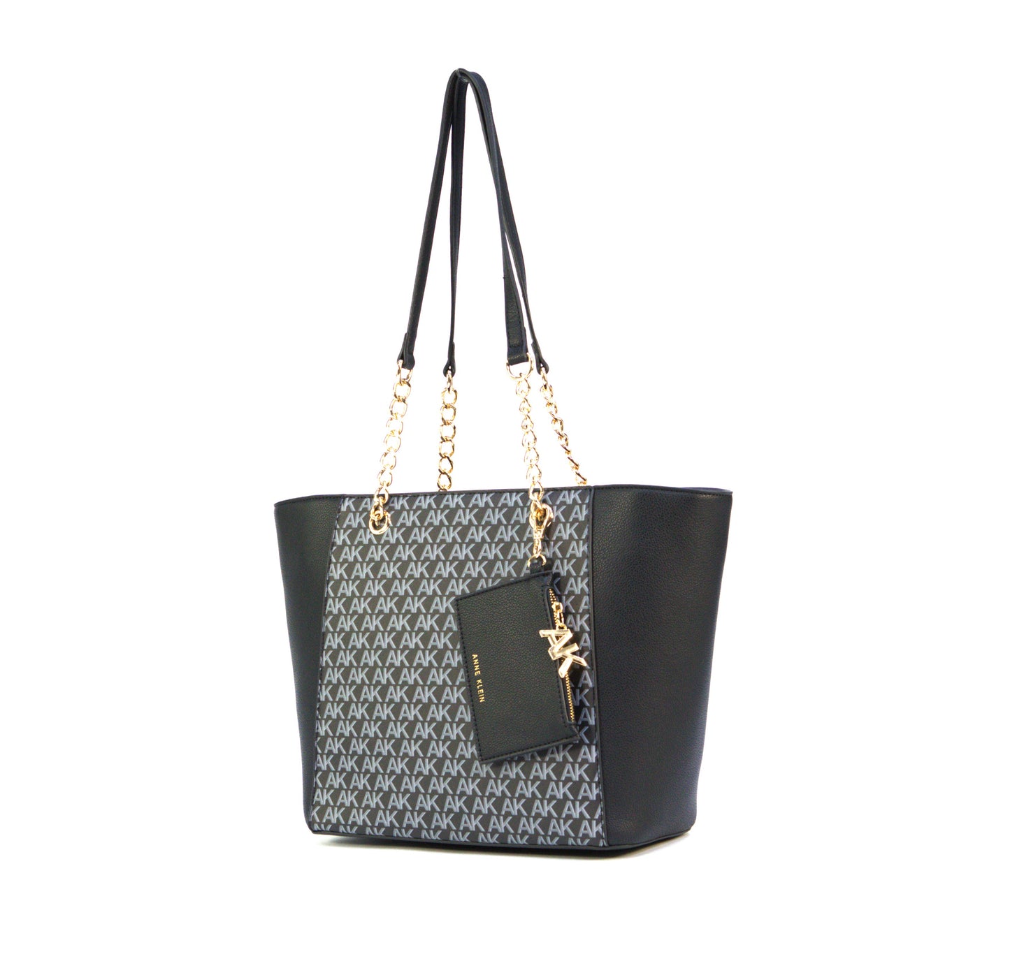 ANNE KLEIN AKH5363 LOGO CHAIN TOTE BLACK