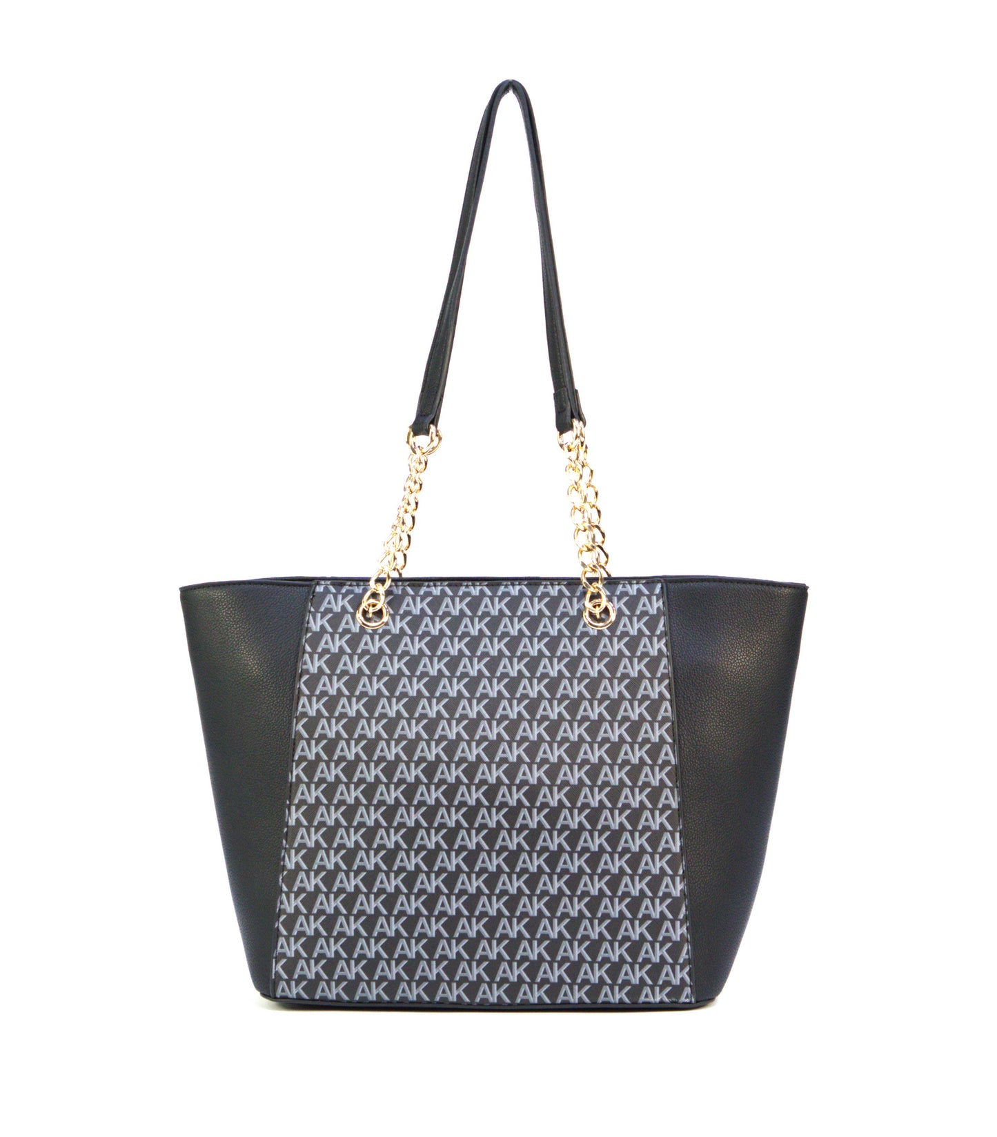 ANNE KLEIN AKH5363 LOGO CHAIN TOTE BLACK