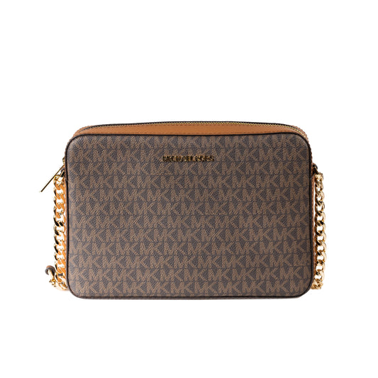 Michael Kors Jet Set Large East/West Crossbody Bag - Brown/Acorn - 192877938255