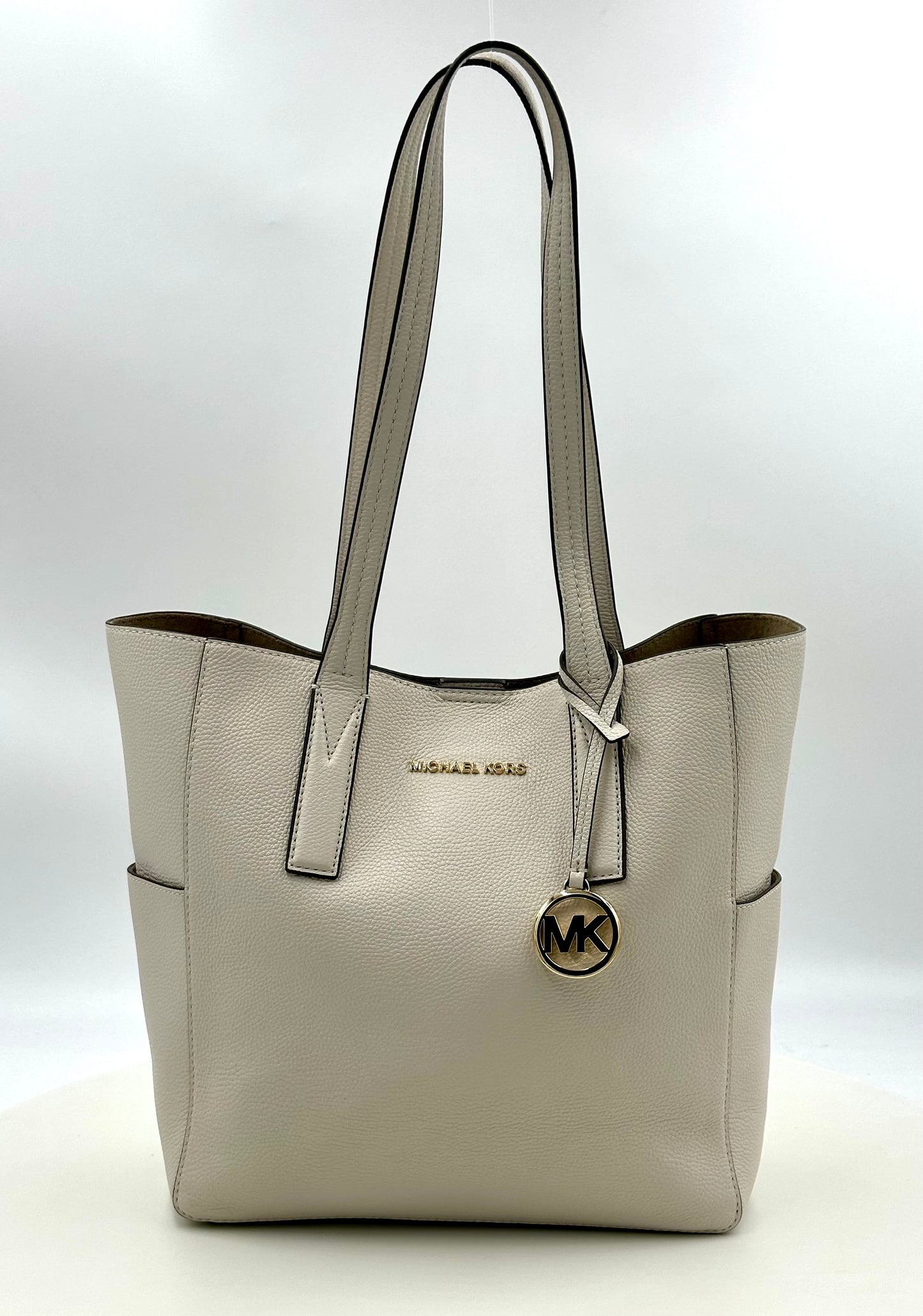 Michael Kors - Michael Kors Junie Medium Leather Tote - Vanilla - NA