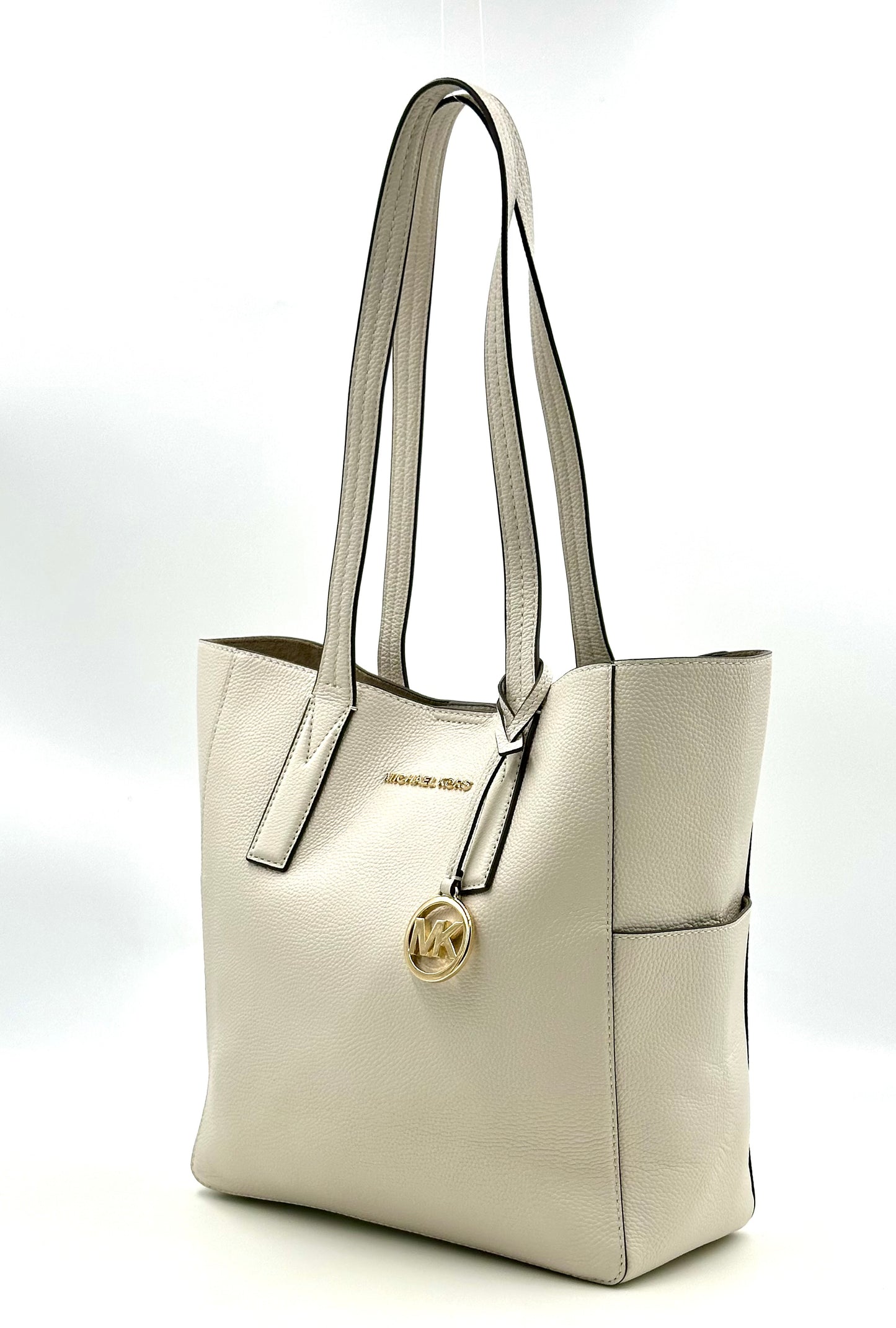Michael Kors - Michael Kors Junie Medium Leather Tote - Vanilla - NA