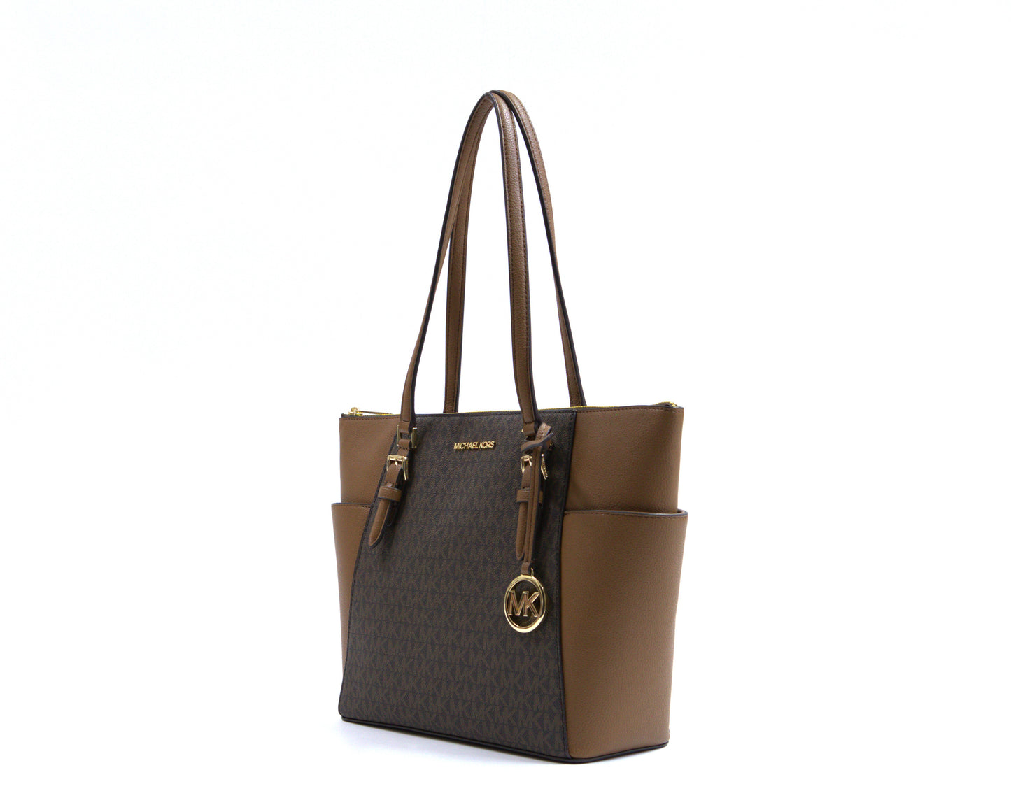 Michael Kors Charlotte Large Top Zip Brown Tote
