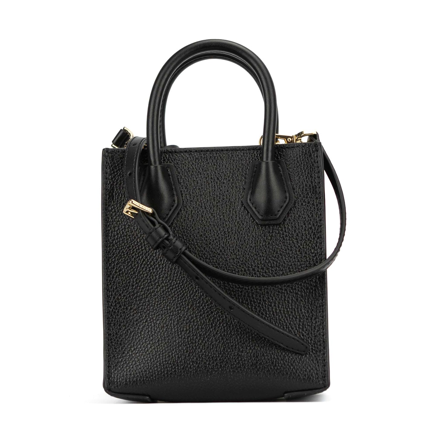 Michael Kors Mercer Extra Small Pebbled Leather Crossbody XS Shopper Bag Black