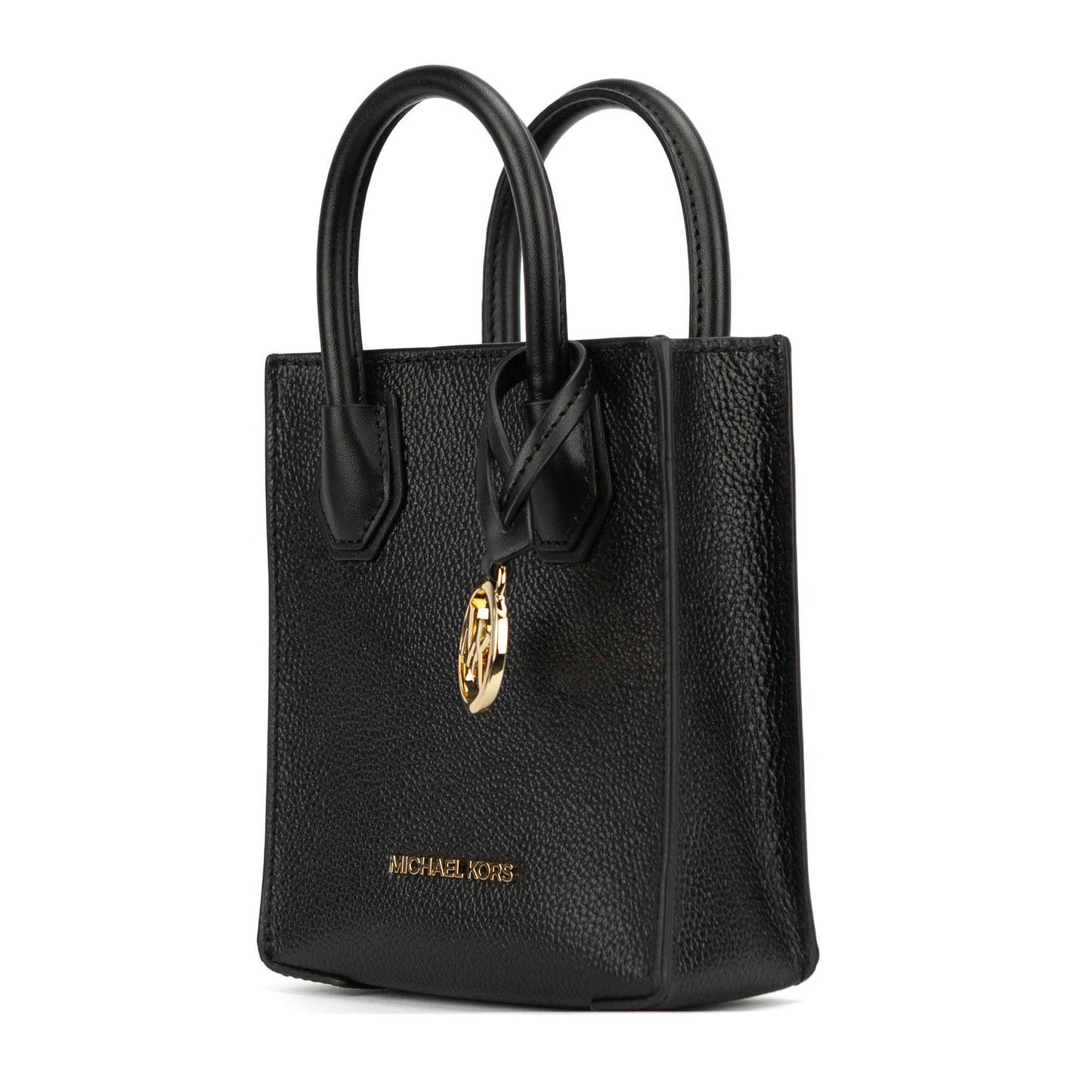 Michael Kors Mercer Extra Small Pebbled Leather Crossbody XS Shopper Bag Black