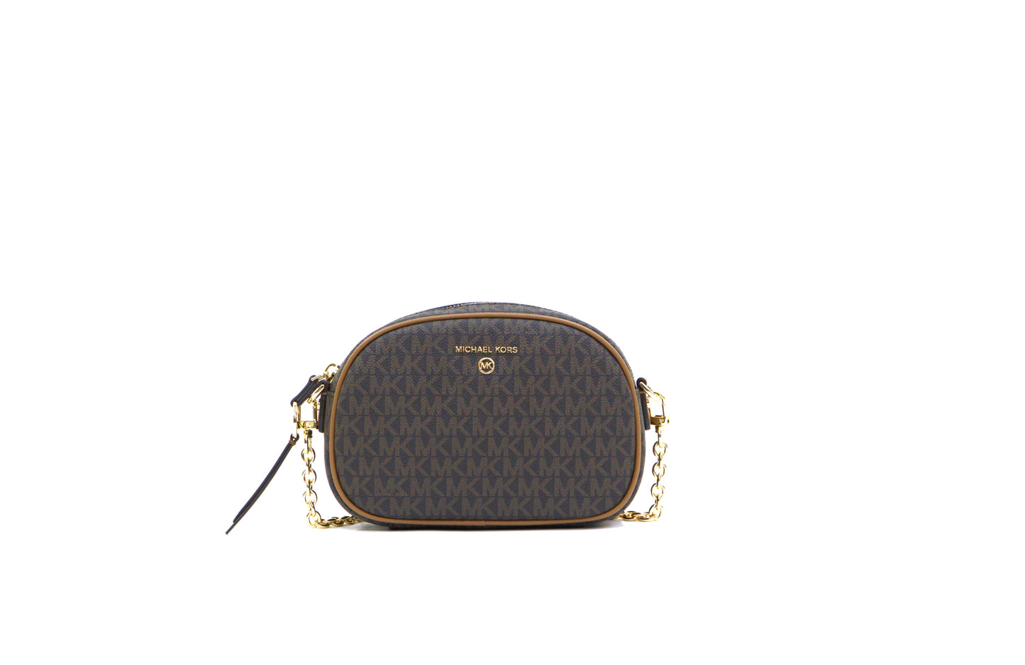 MICHAEL KORS 32S1GT9C0B JET SET CHARM SMALL OVAL CAMERA XBODY BROWN/ACORN