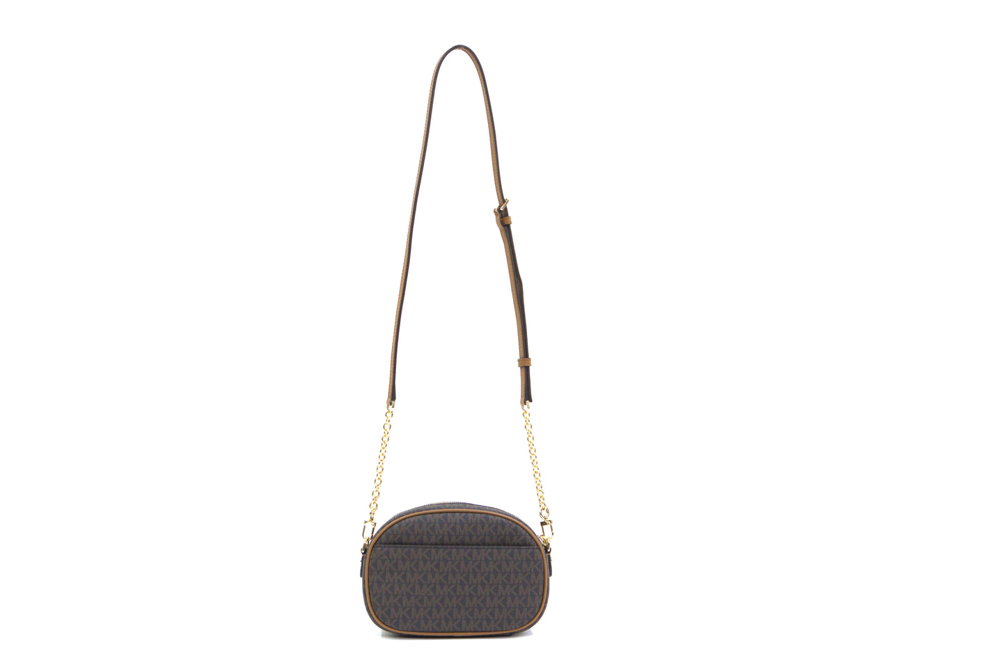 MICHAEL KORS 32S1GT9C0B JET SET CHARM SMALL OVAL CAMERA XBODY BROWN/ACORN