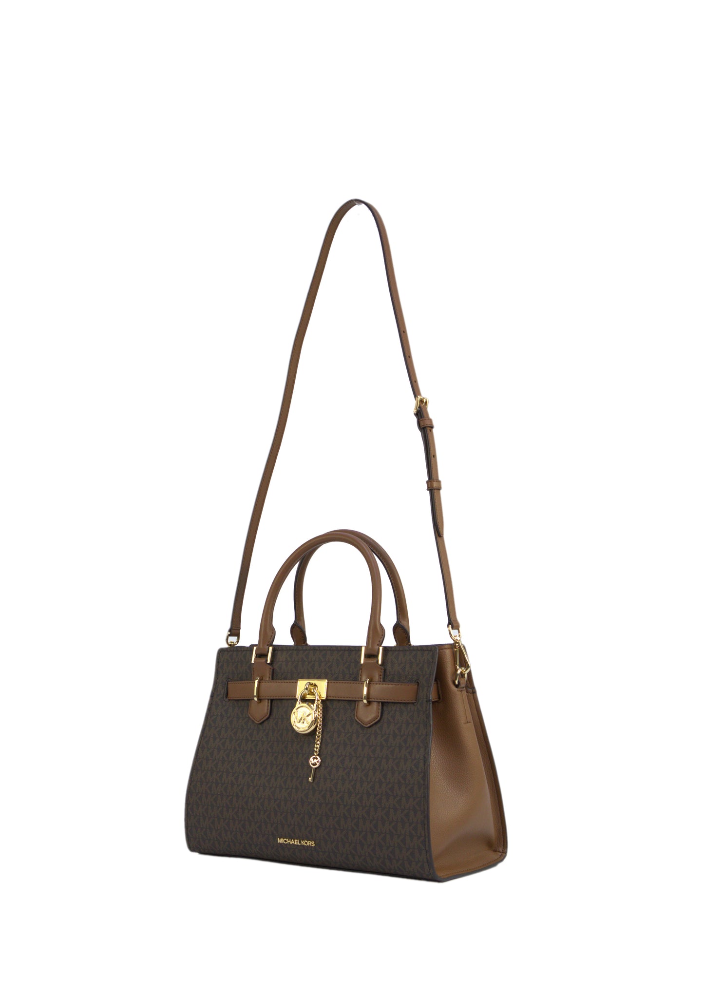 MICHAEL KORS HAMILTON 35F1GHMS2B MEDIUM SATCHEL BROWN