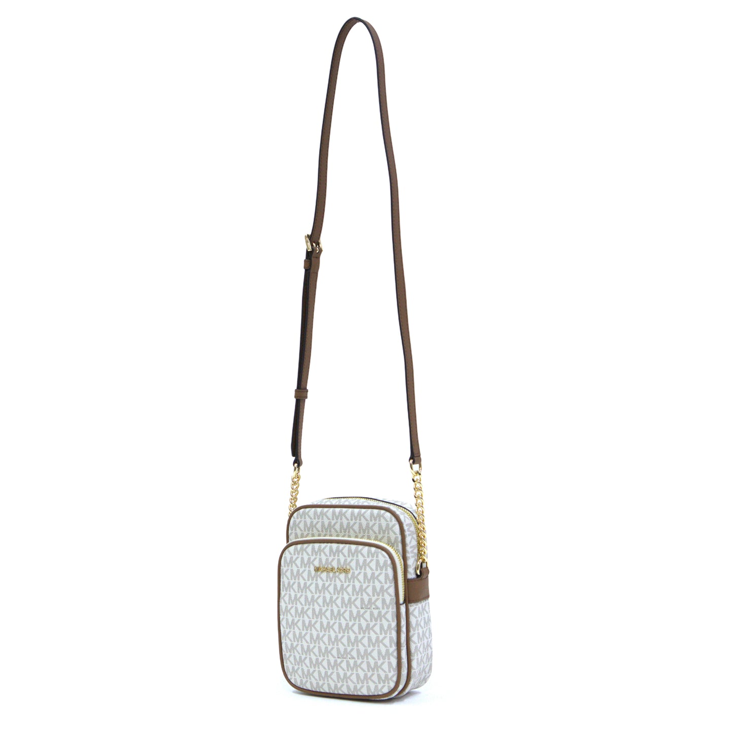 Michael Kors Jet Set Chain North South Crossbody Flight Bag -Vanilla