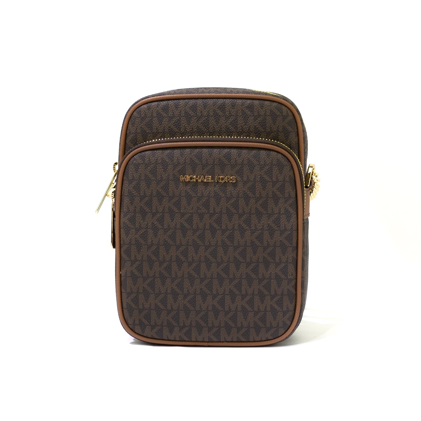 Michael Kors Jet Set Travel Signature Crossbody Handbag - Brown, Medium