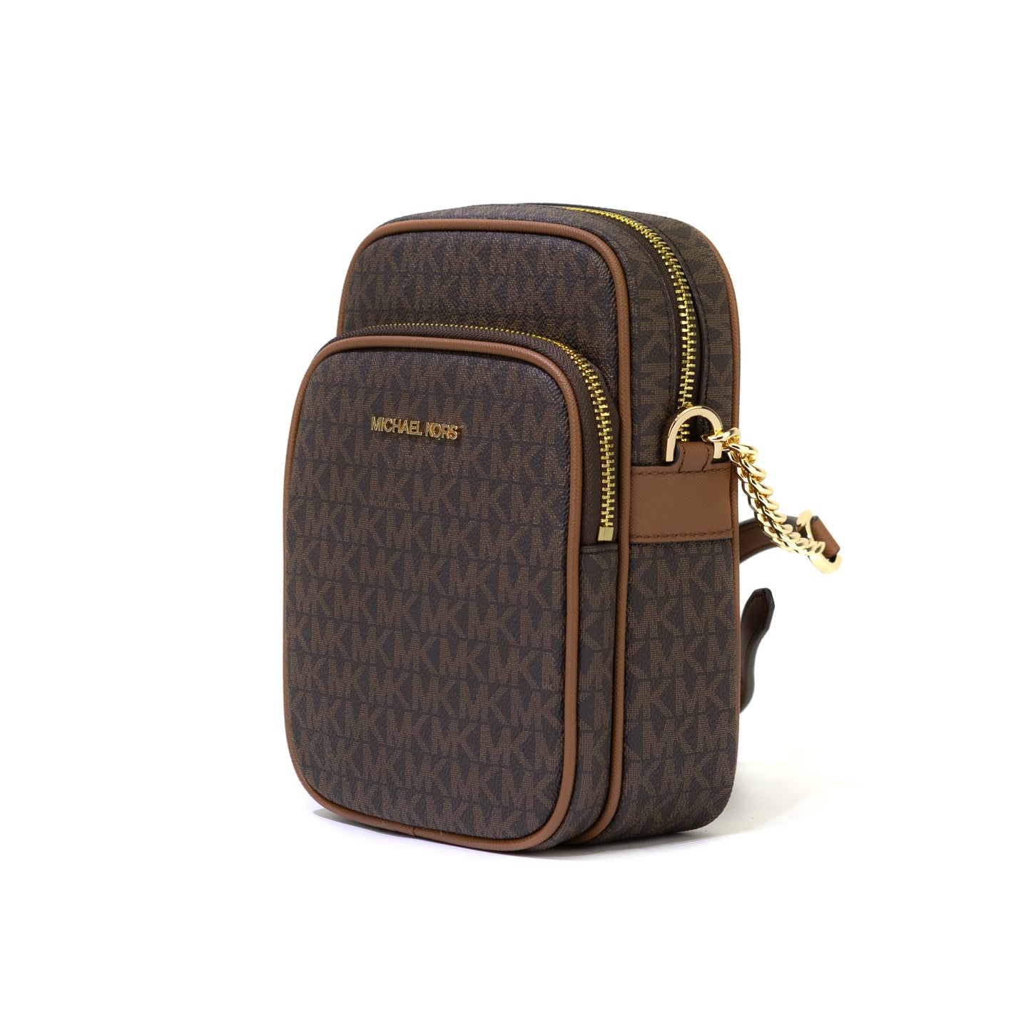 Michael Kors Jet Set Travel Signature Crossbody Handbag - Brown, Medium