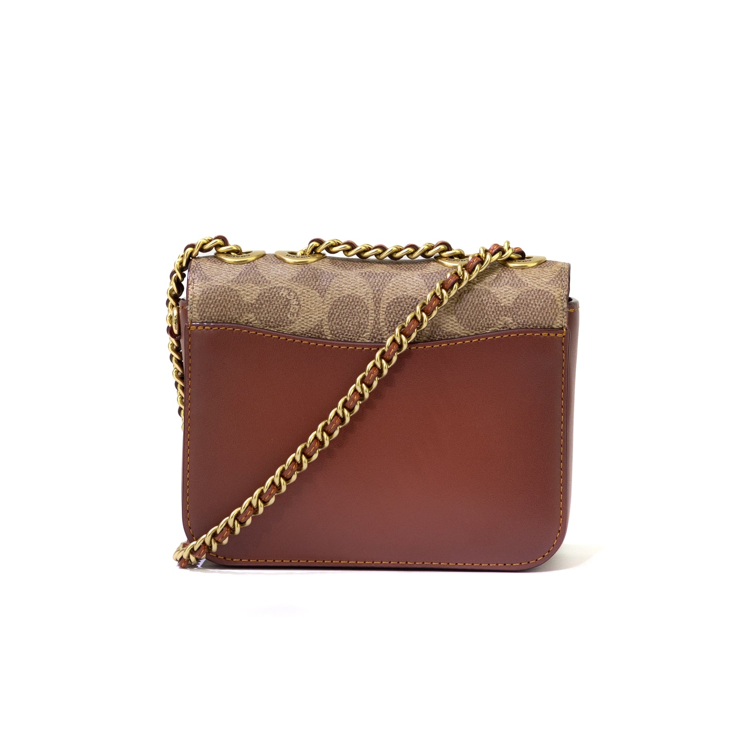 Coach - Coated Canvas Signature Madison Shoulder Bag 16 - Tan Rust - C0829