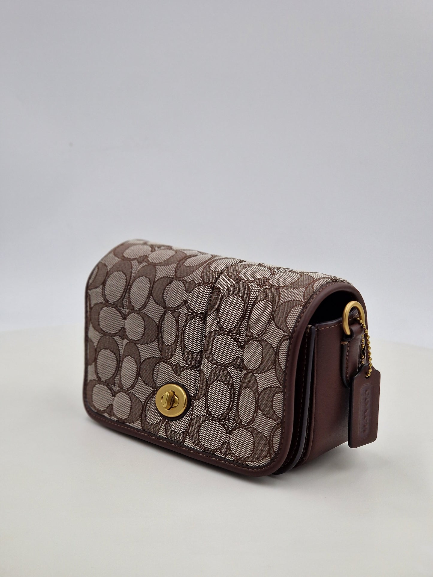 Coach Dinky 18 In Signature Jacquard With Quilting