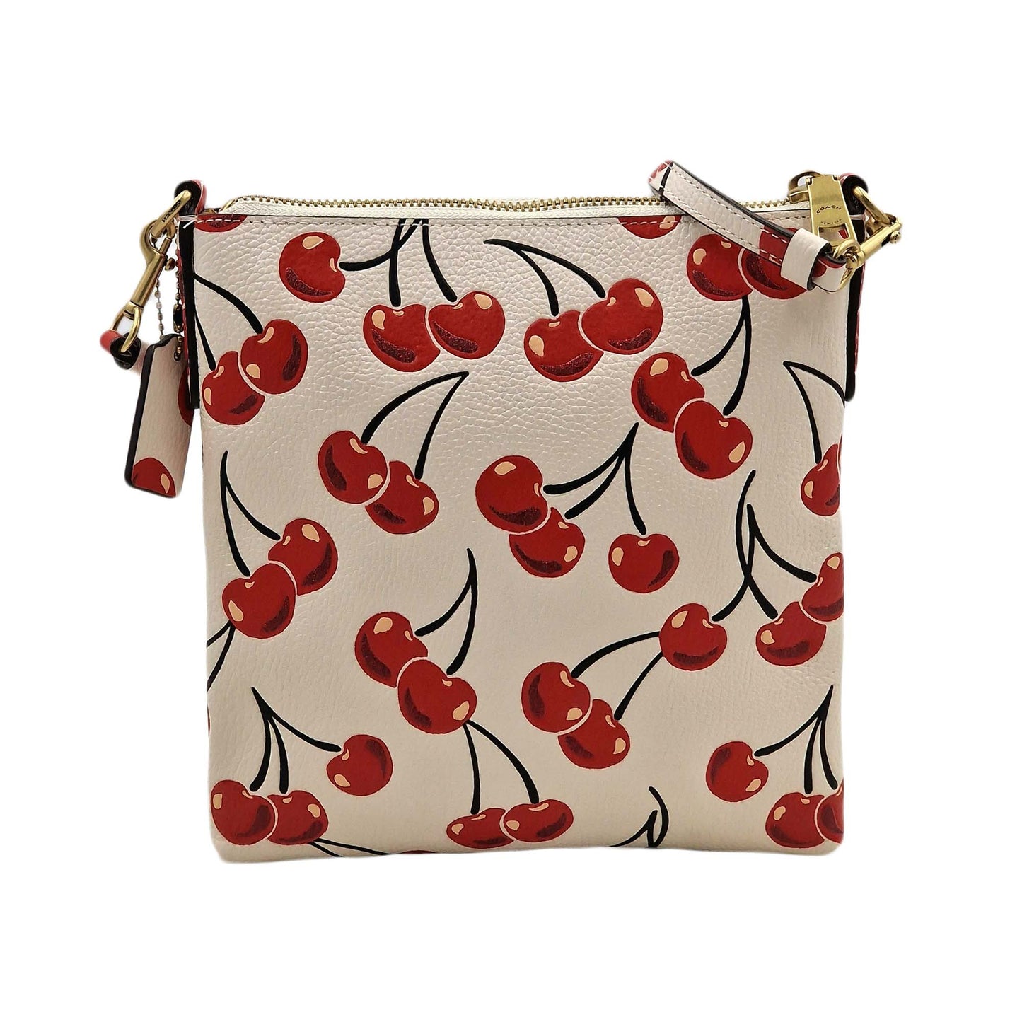 Coach - Kitt Messenger Crossbody with Cherry Print - Chalk - NA