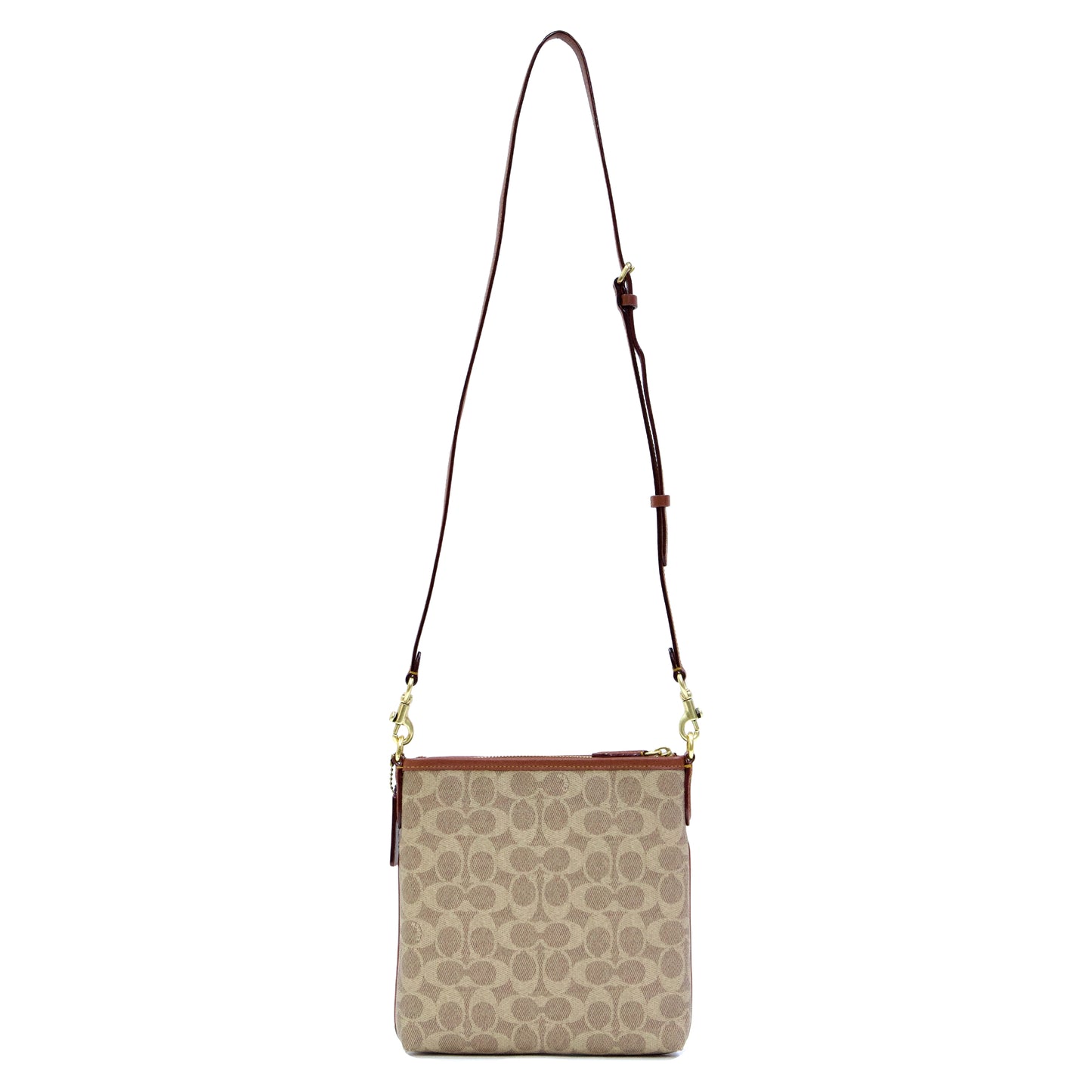 COACH CC533 COLORBLOCK CC SIGNATURE KITT TAN RUST