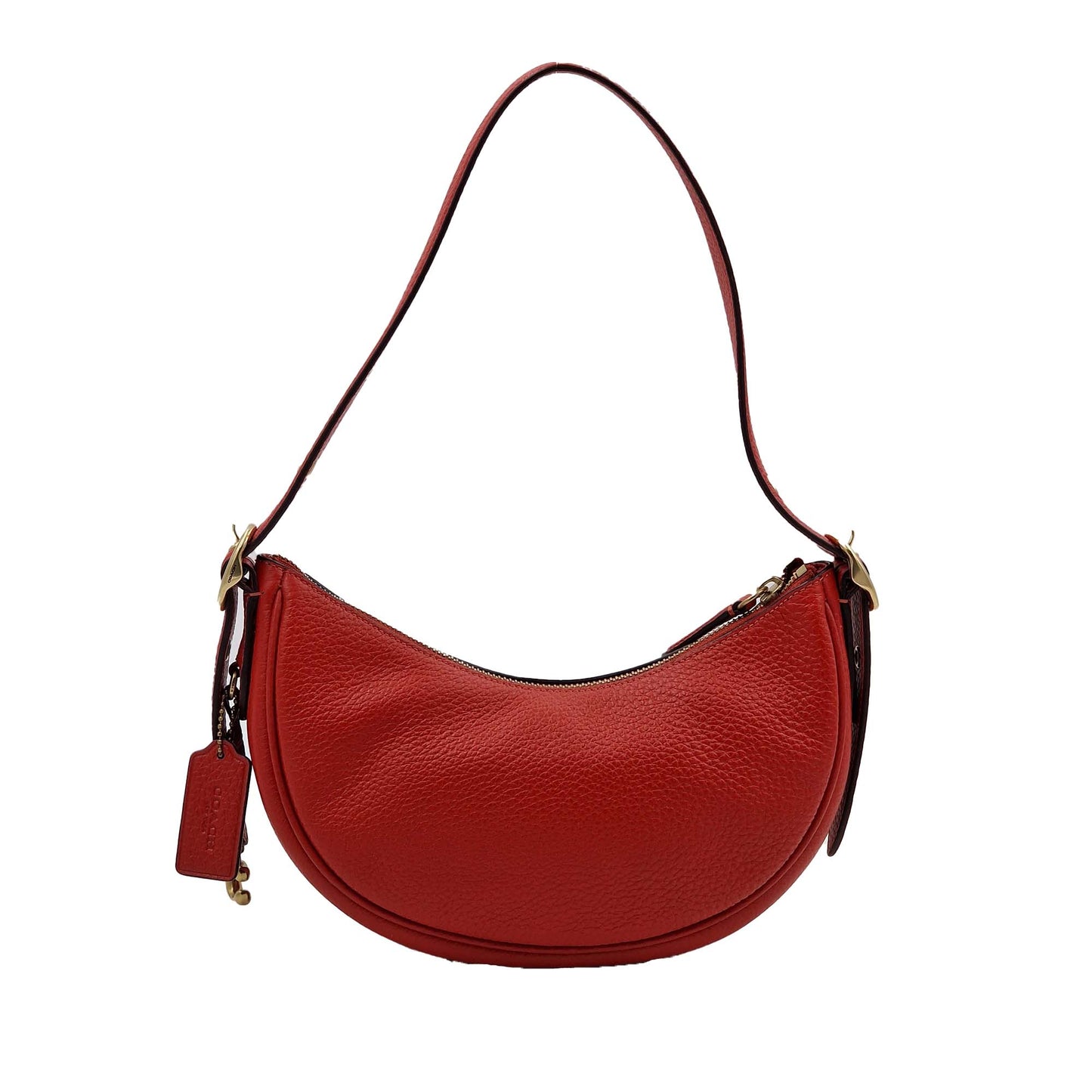 Coach Luna Soft Pebble Leather Shoulder Bag Purse Handbag - Sport Red - CC439