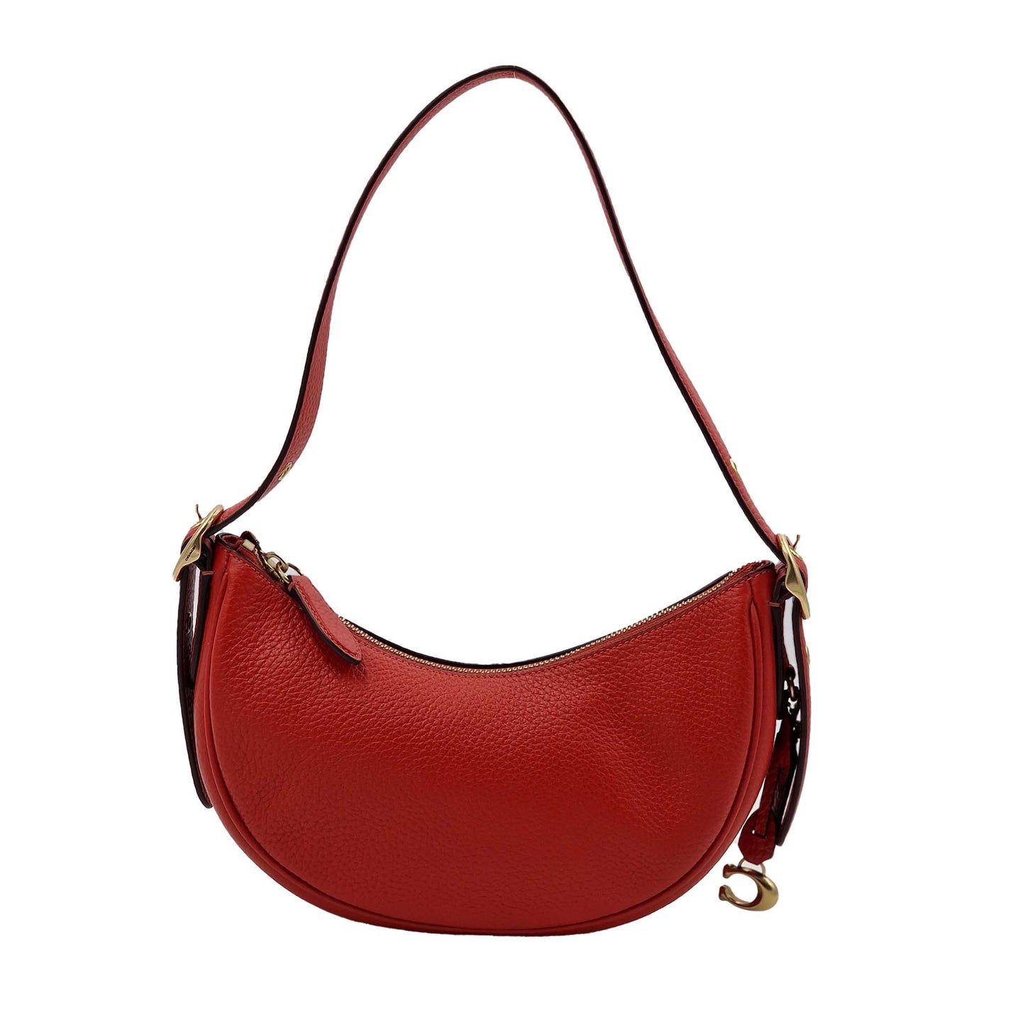 Coach Luna Soft Pebble Leather Shoulder Bag Purse Handbag - Sport Red - CC439