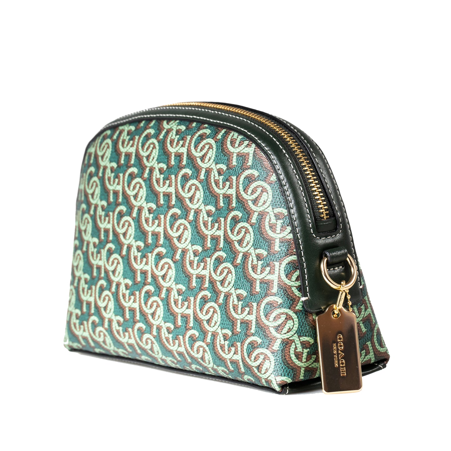 Coach Madi Crossbody With Coach Monogram Print - Gold/Green