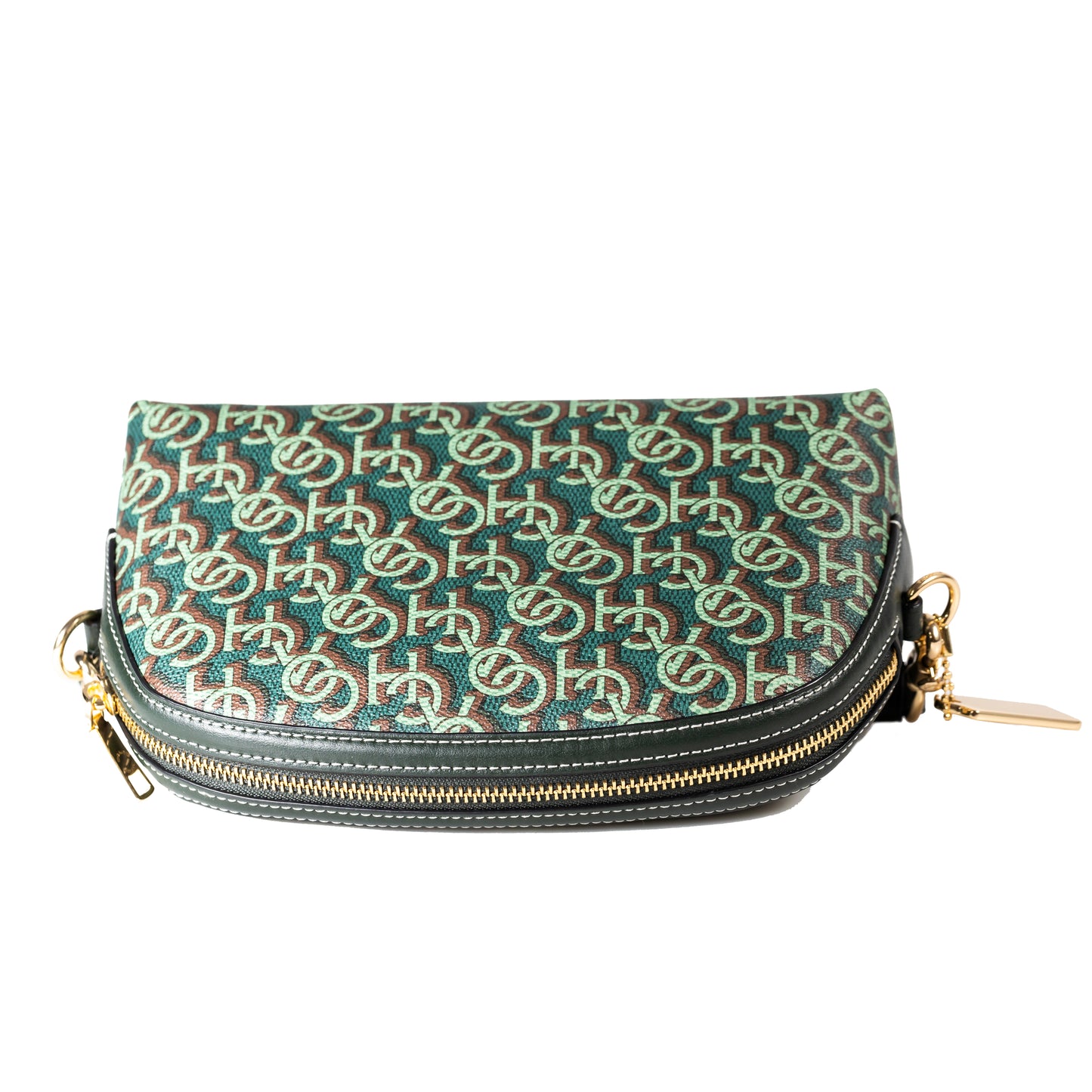 Coach Madi Crossbody With Coach Monogram Print - Gold/Green