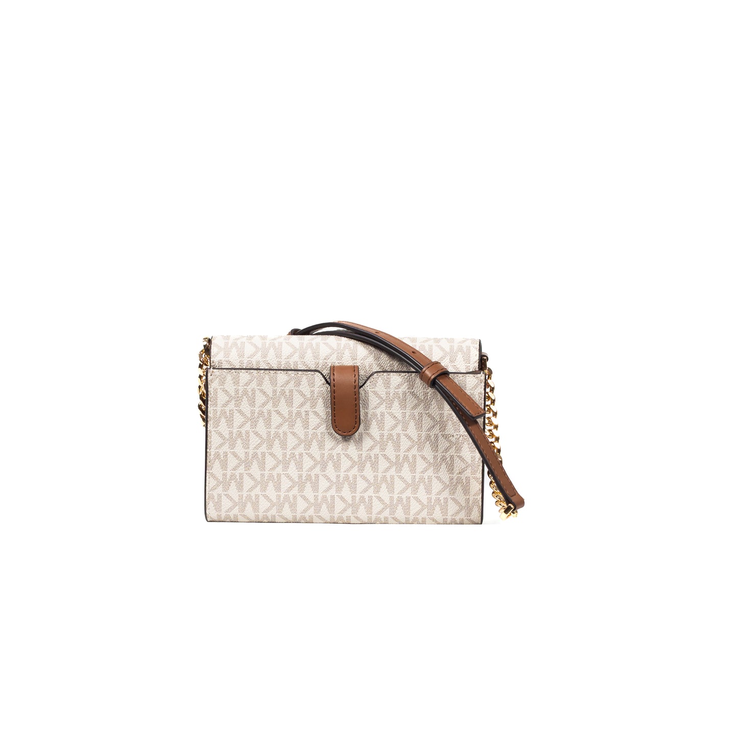Michael Kors Jet Set Vanilla PVC Multifunctional Phone Crossbody Wallet Handbag