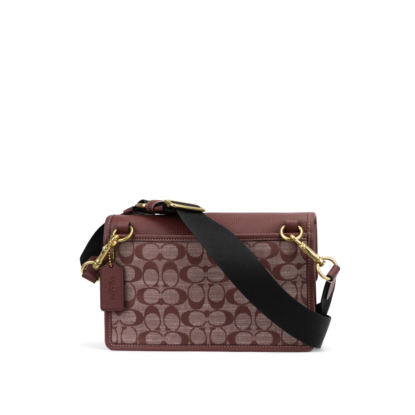Coach - Turner Flap Crossbody in Signature Canvas - Brass/Wine- CH828