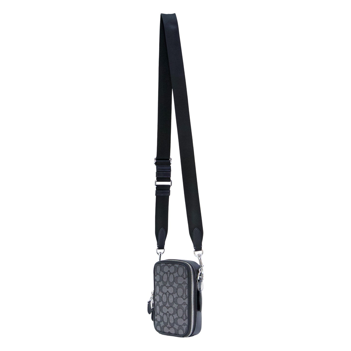Coach Men's Stanton Crossbody In Signature Jacquard - Charcoal Black