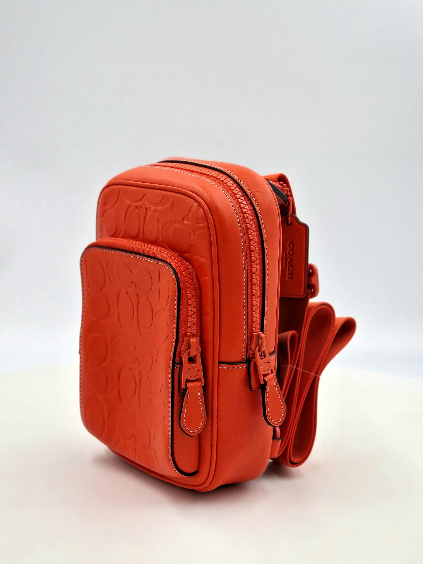 Coach - Track Pack 14 in Signature Leather - Red Orange - CH072