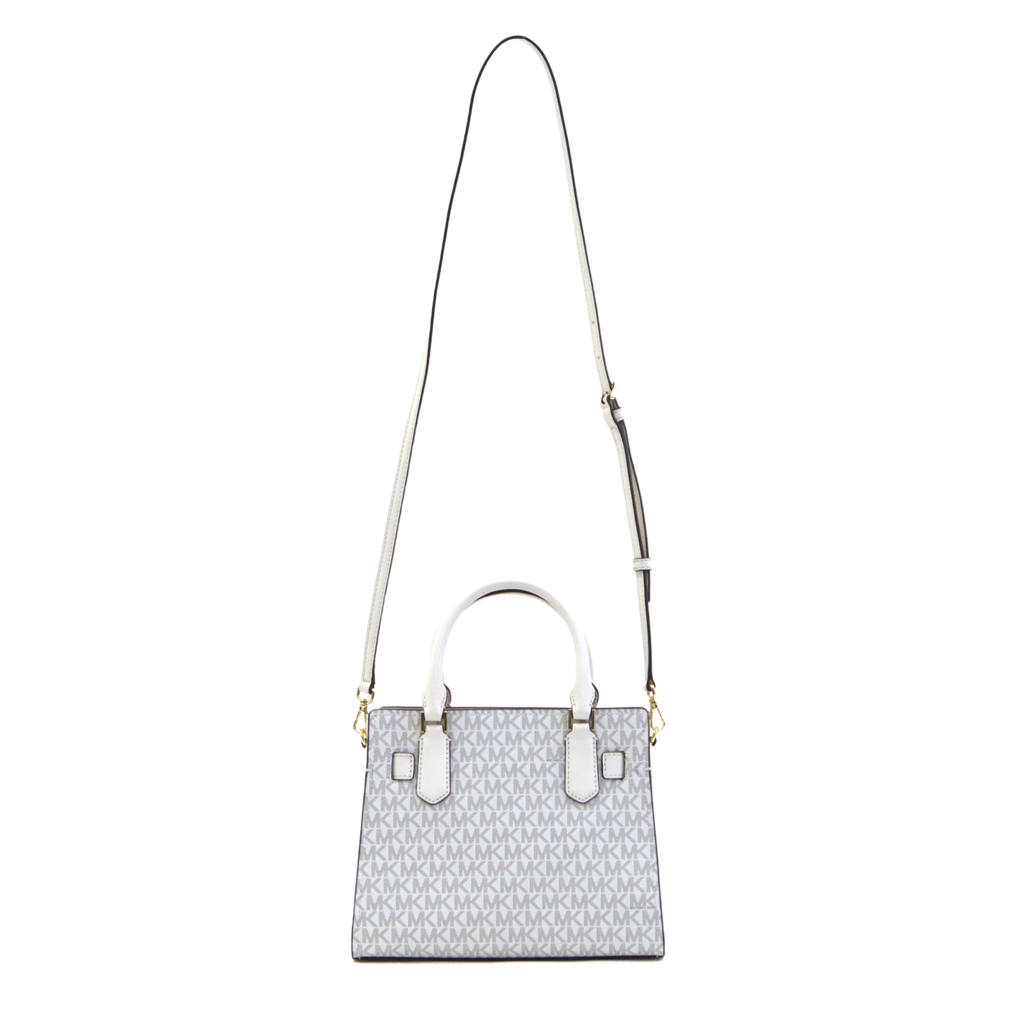 MICHAEL KORS 35F1GHMS1B HAMILTON SMALL SATCHEL LIGHT CREAM MULTI