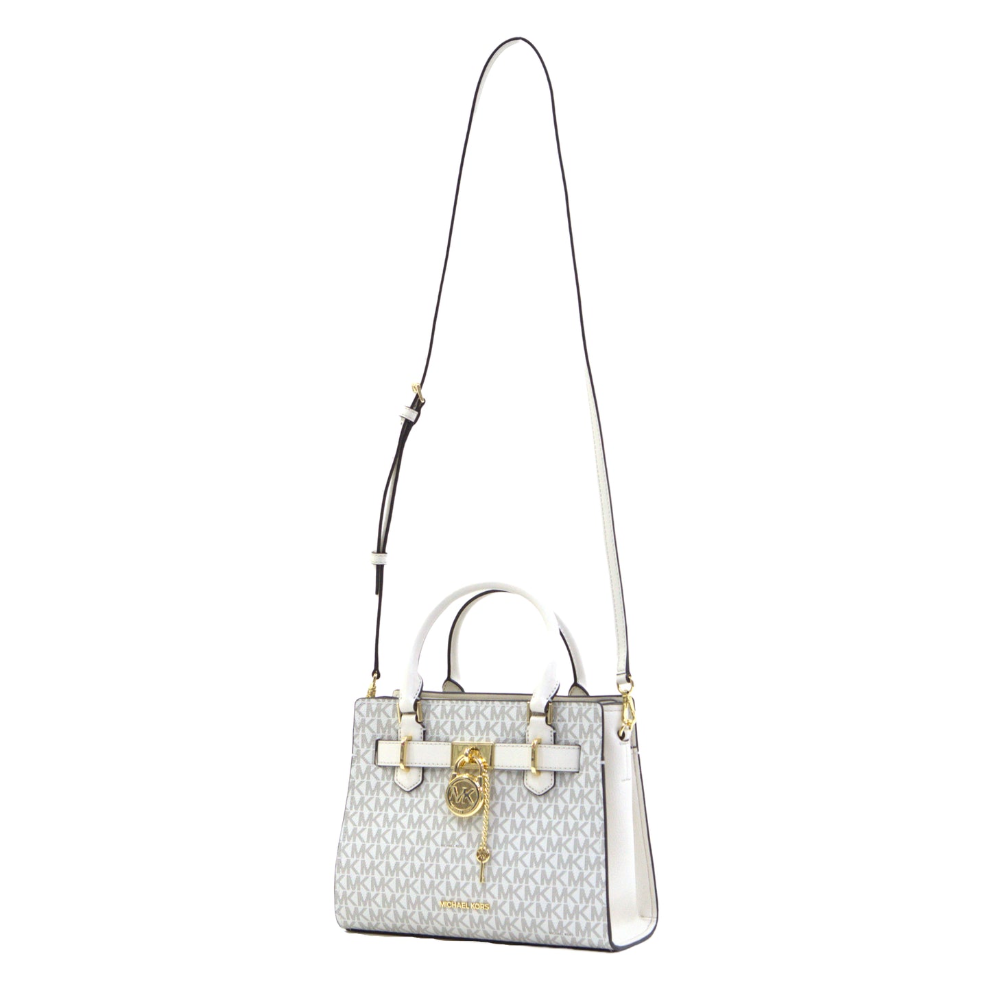 MICHAEL KORS 35F1GHMS1B HAMILTON SMALL SATCHEL LIGHT CREAM MULTI