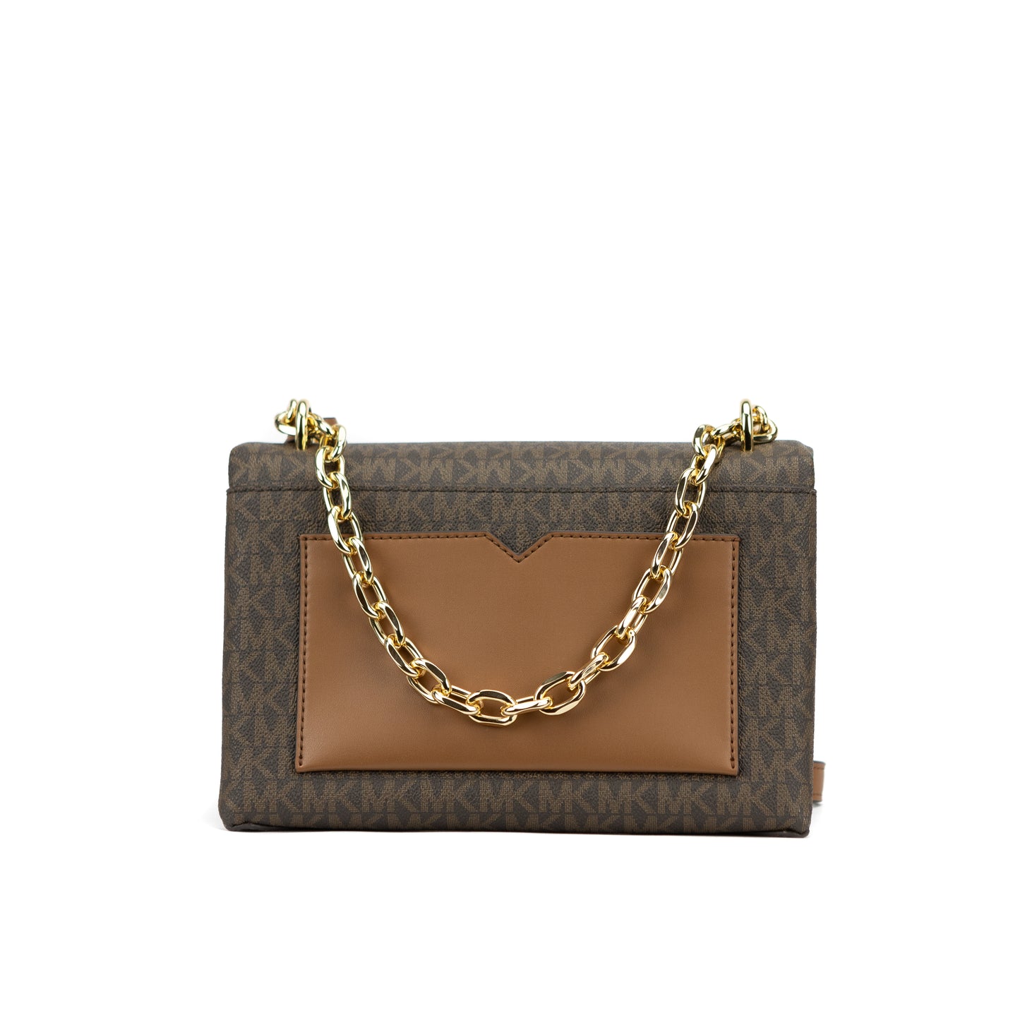 Michael Kors Cece Medium Flap Pkt Shoulder Bag in Signature Brown - 35F2G0EF8B