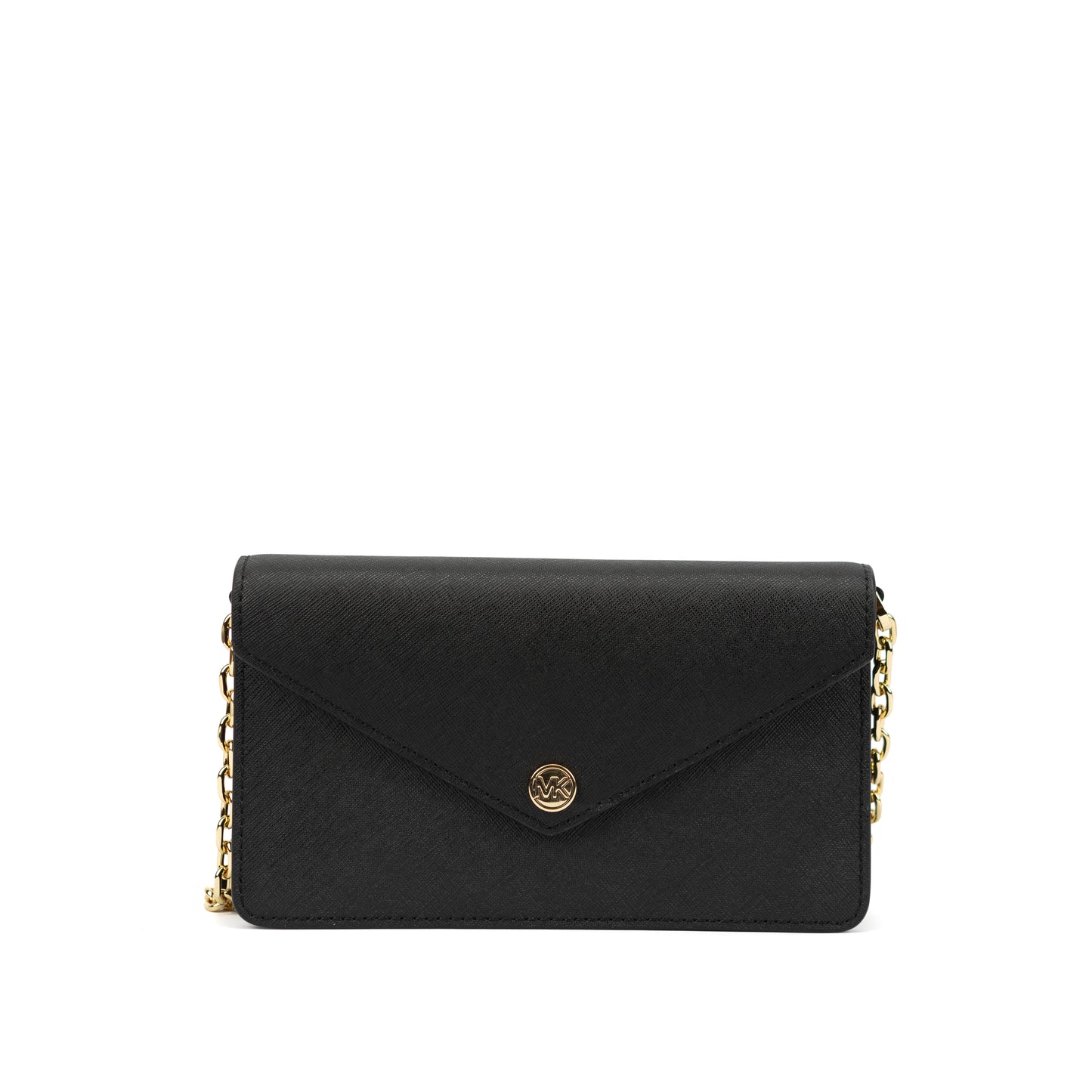 Michael Kors Jet Set Travel Black Flip Pocket Envelope Crossbody Leather 196163774008