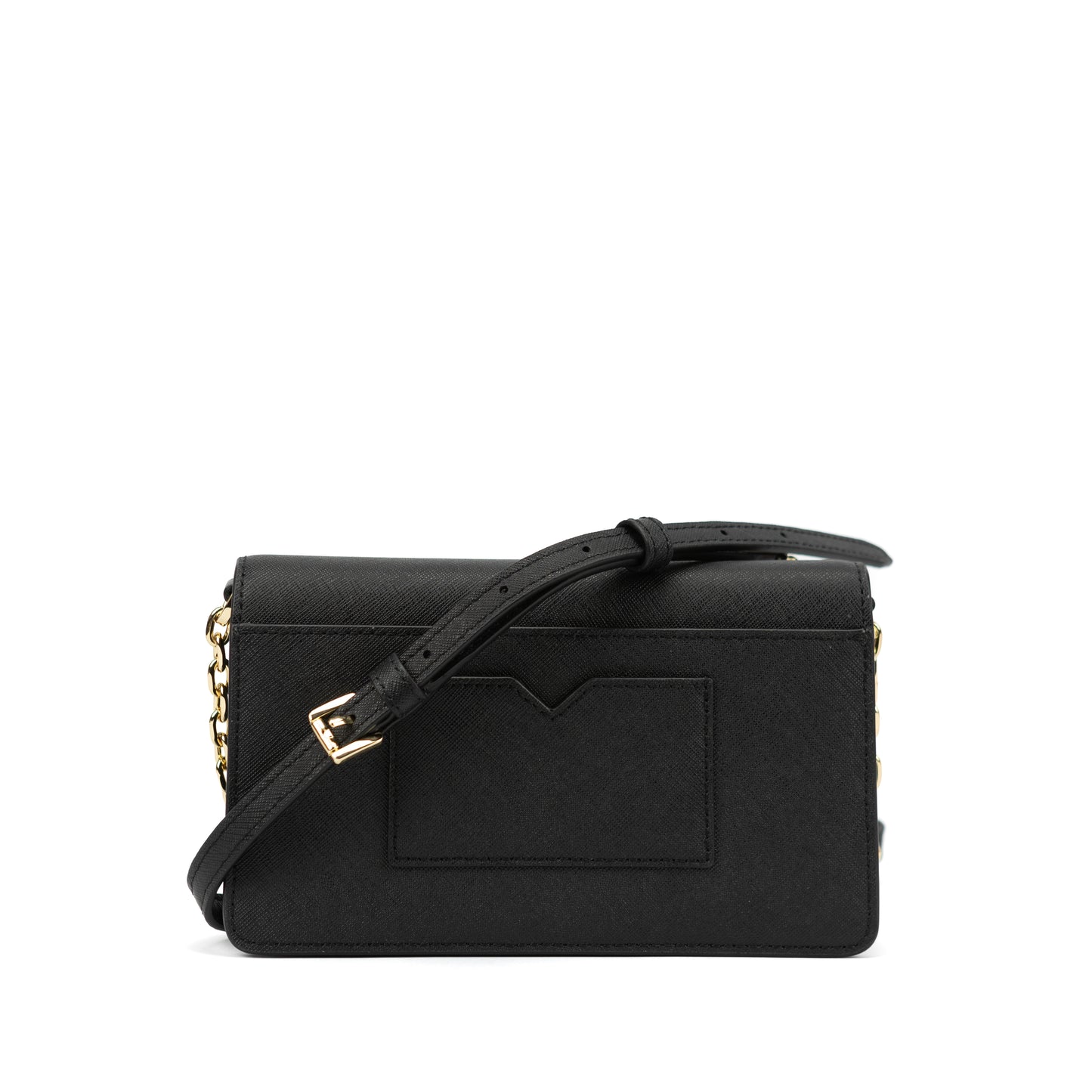 Michael Kors Jet Set Travel Black Flip Pocket Envelope Crossbody Leather 196163774008