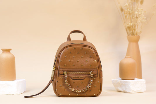 MICHAEL KORS ELLIOT 30F3G5EBOY XS CNV MSGR BACKPACK BROWN