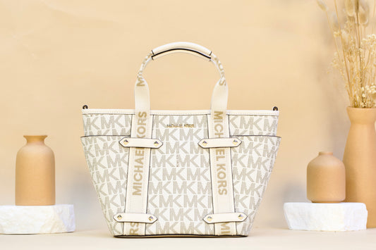 MICHAEL KORS 38S4G5VT5B MAEVE SMALL OPEN TOTE VANILLA MULTI