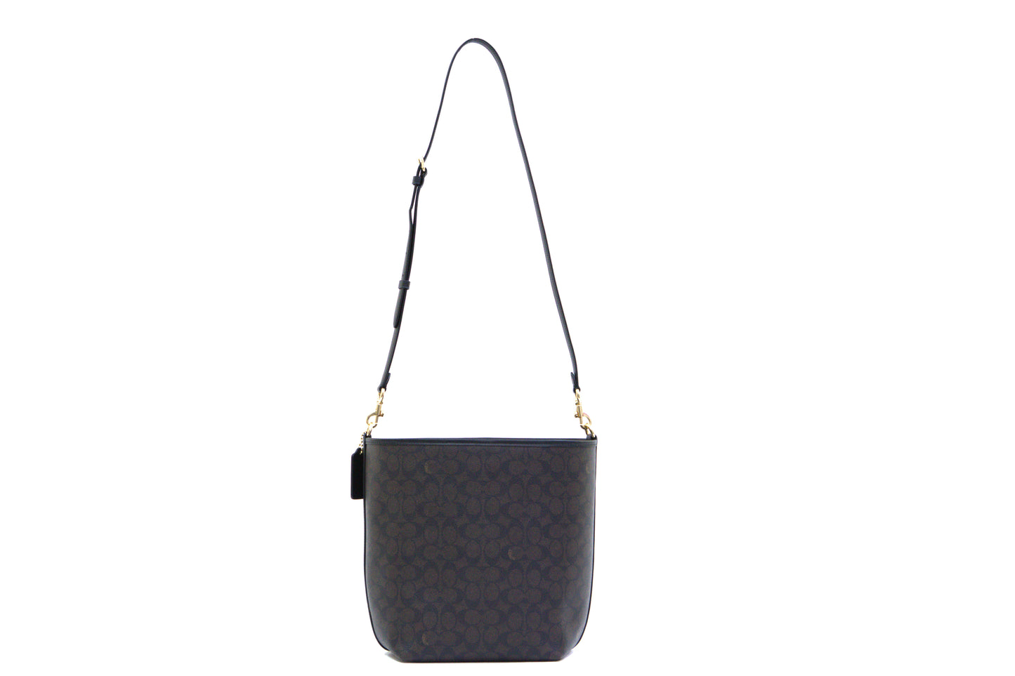 COACH CT802 SIGNATURE LARGE CITY BUCKET WALNUT/BLACK