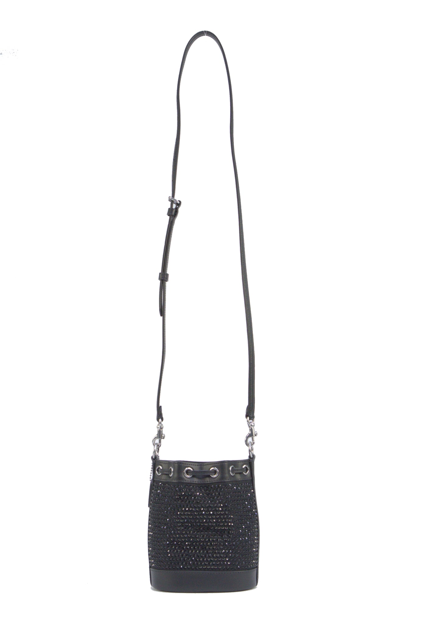 COACH CX213 SV/BK MINI BUCKET BAG CRYSTAL BLACK