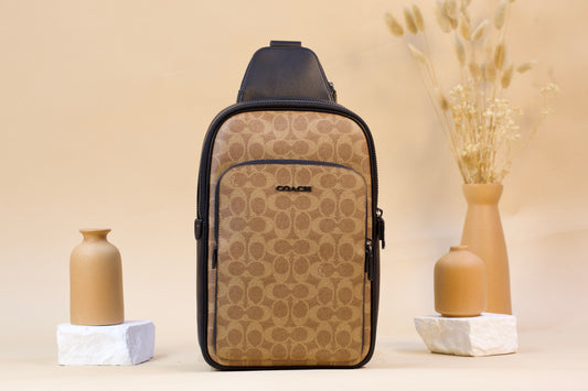 COACH CV918 ETHAN PACK SIGNATURE TAN/BLACK