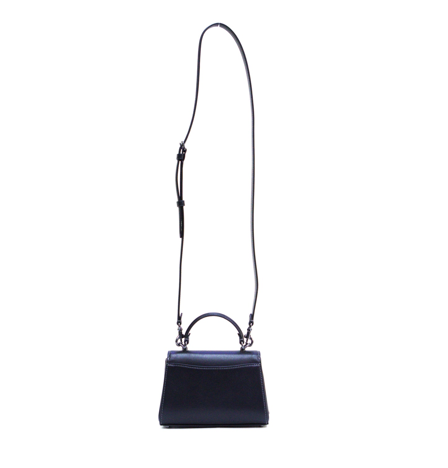COACH CW182 ELIZA MINI TOP HANDLE LEATHER CLUTCH IN BLACK