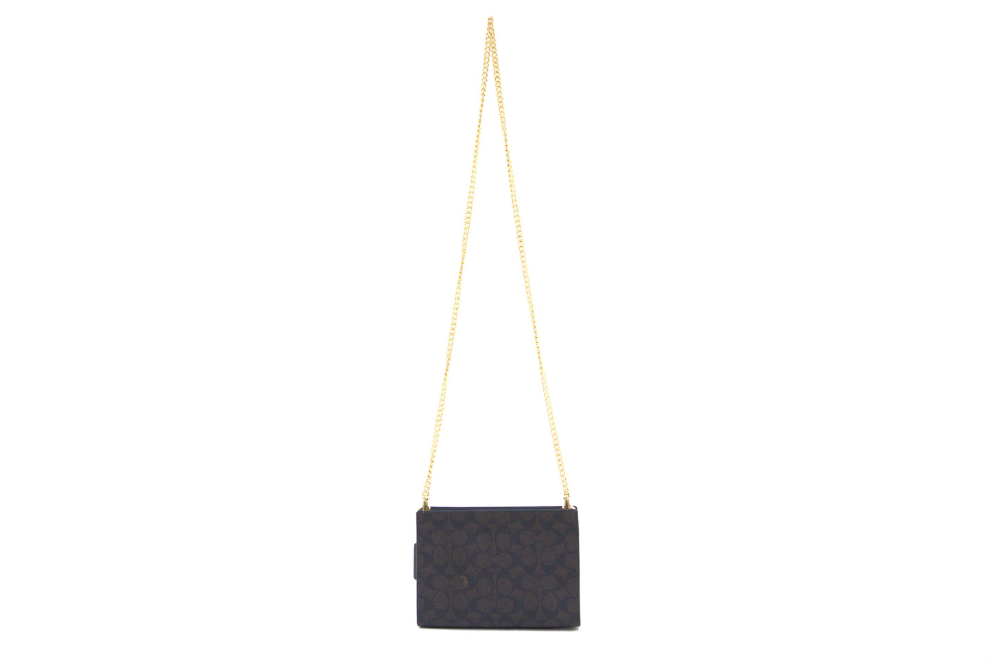 COACH CW204 SLIM CROSSBODY SIGNATURE CANVAS WALNUT/BLACK