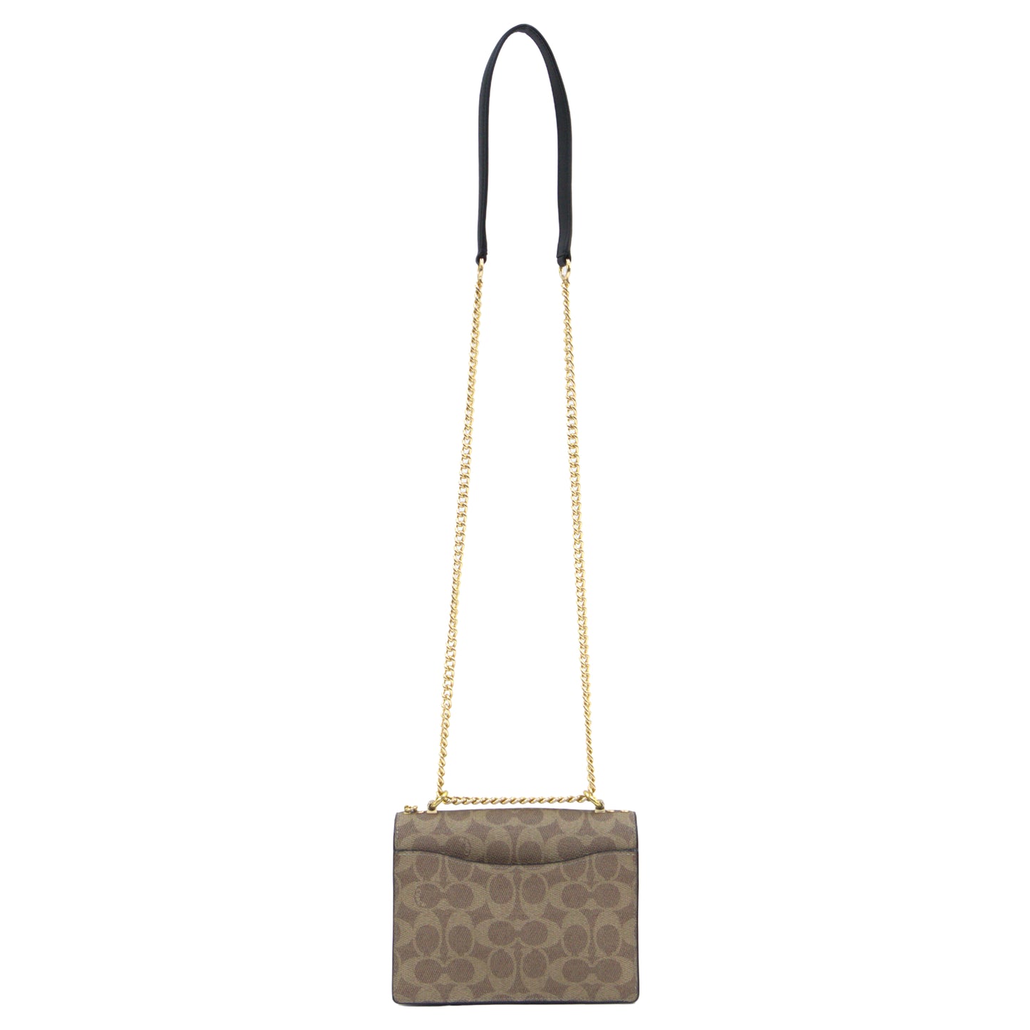 COACH CW206 MINI KLARE XS SIGNATURE CANVAS TAN/BLACK