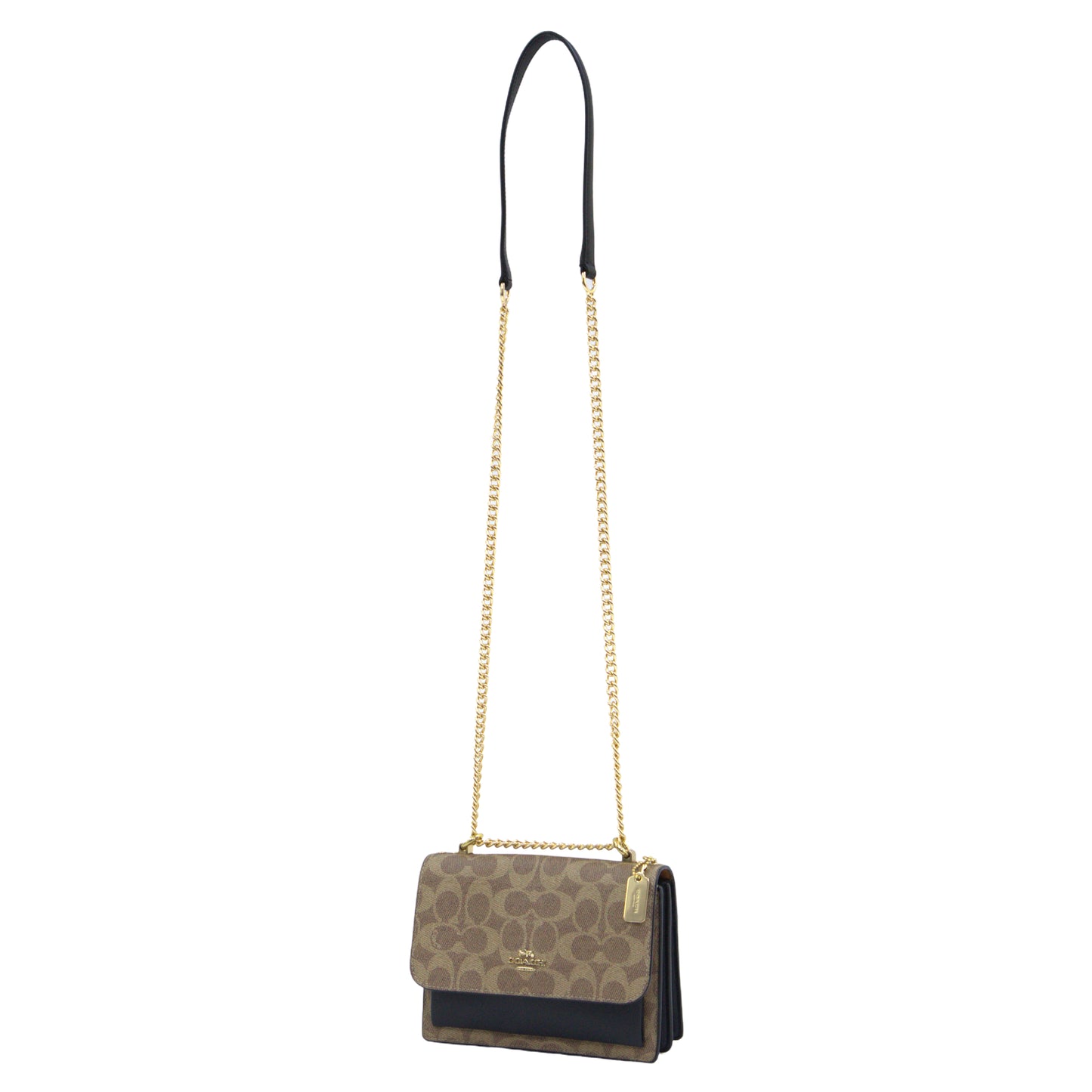 COACH CW206 MINI KLARE XS SIGNATURE CANVAS TAN/BLACK