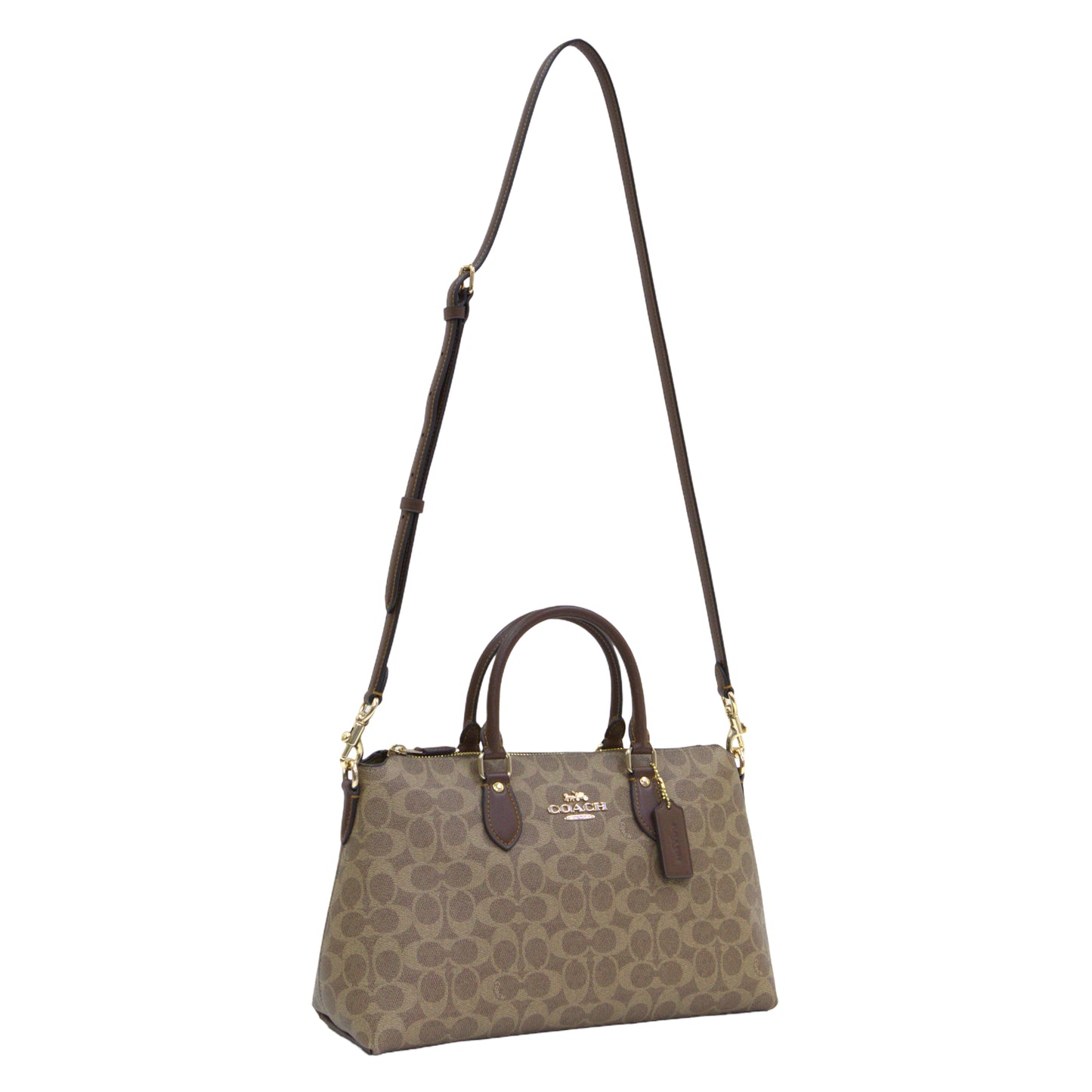 COACH CW422 SIGNATURE GEORGIA SATCHEL TAN/BROWN
