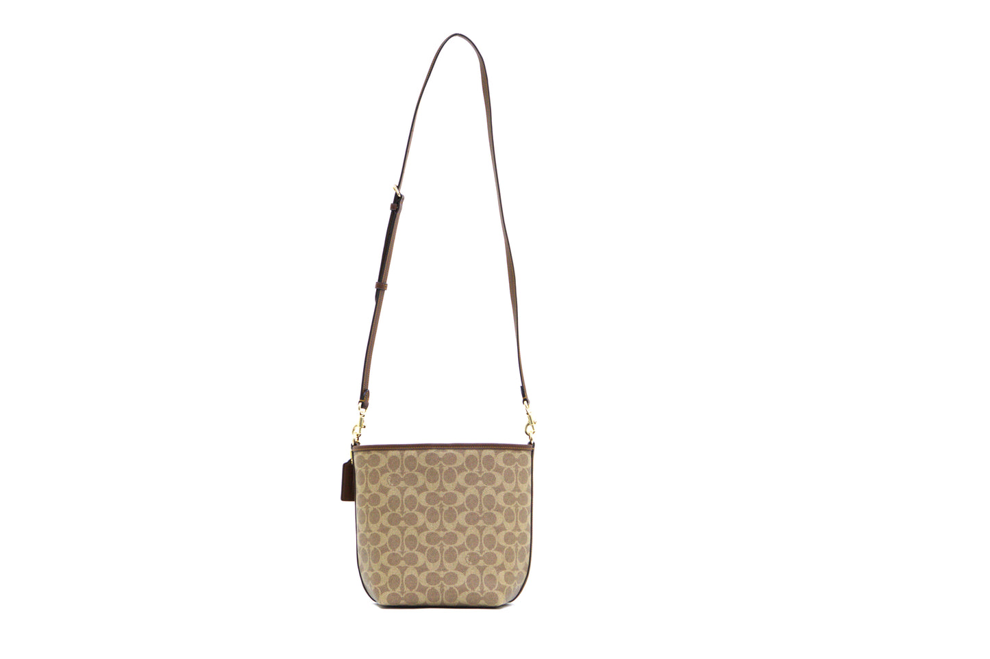 COACH CT800 SIGNATURE CITY BUCKET TAN/BROWN
