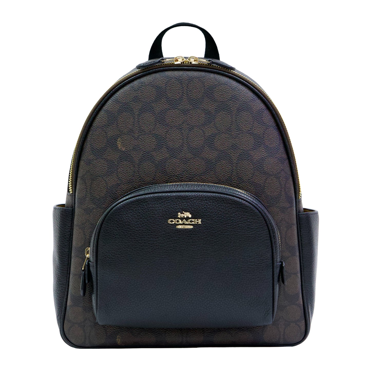 COACH CZ176 SIGNATURE COURT BACKPACK WALNUT/BLACK