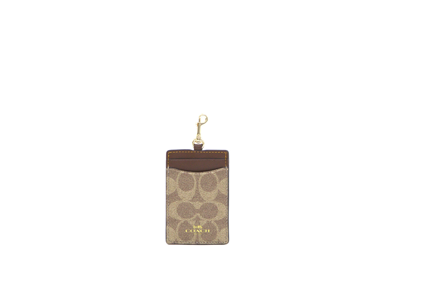 COACH CZ285 LNYARD ID SIGNATURE CANVAS TAN/BROWN